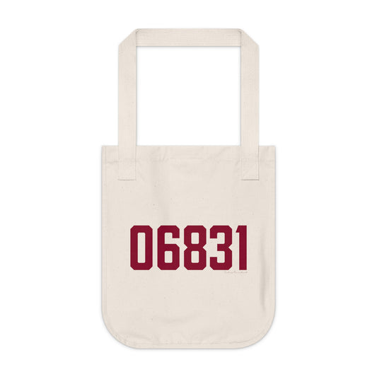 06831 - Greenwich Connecticut Zip Code Organic Canvas Tote Bag