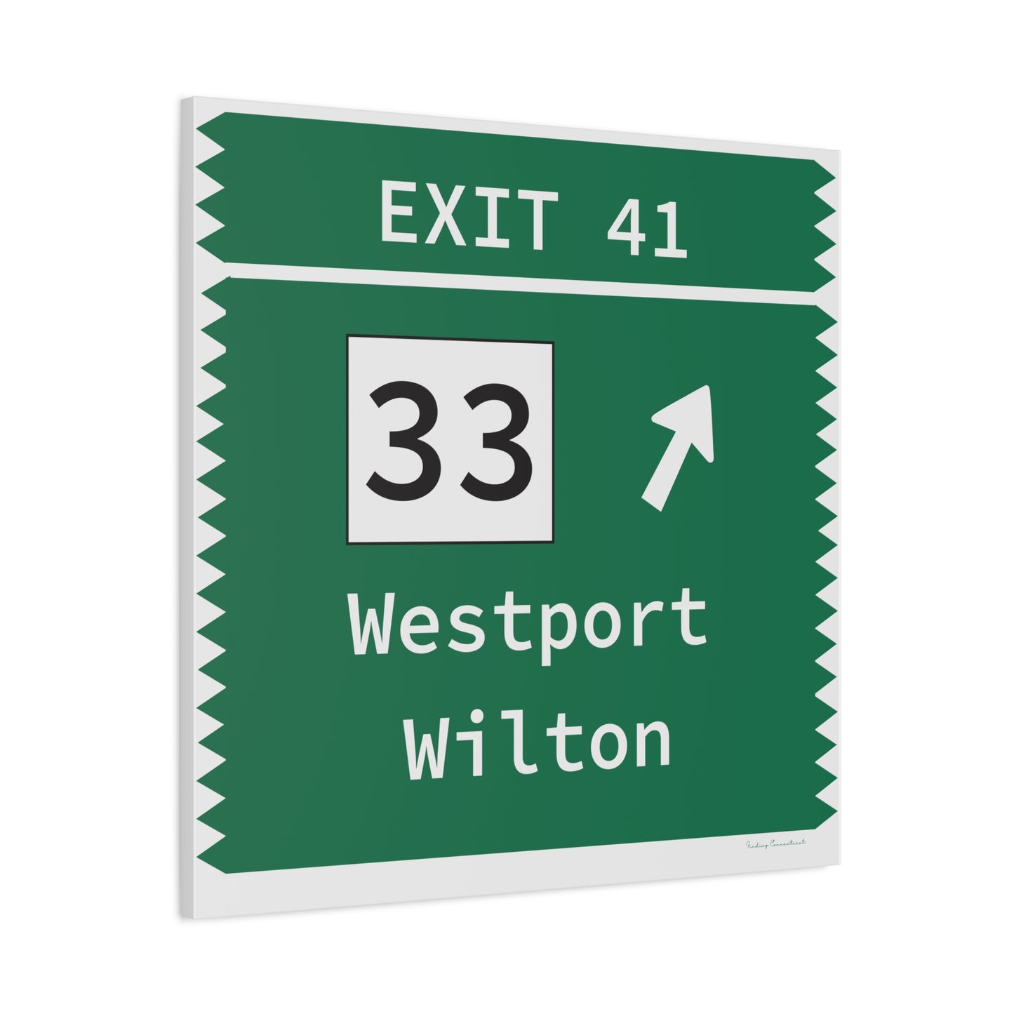 Vintage Merritt Parkway Exit 41 Sign Matte Canvas, Stretched, 1.25"