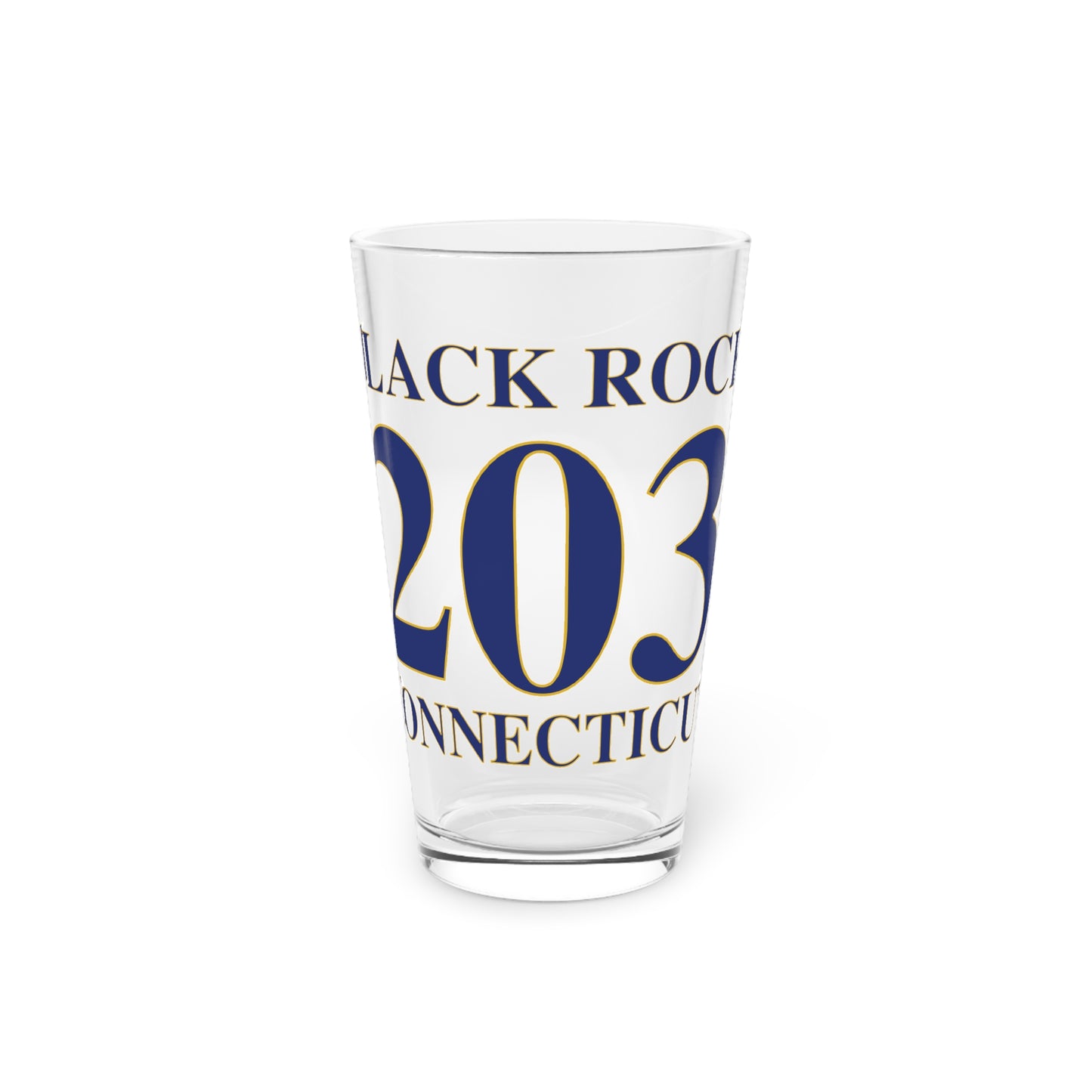 Black Rock 203 Connecticut Pint Glass, 16oz