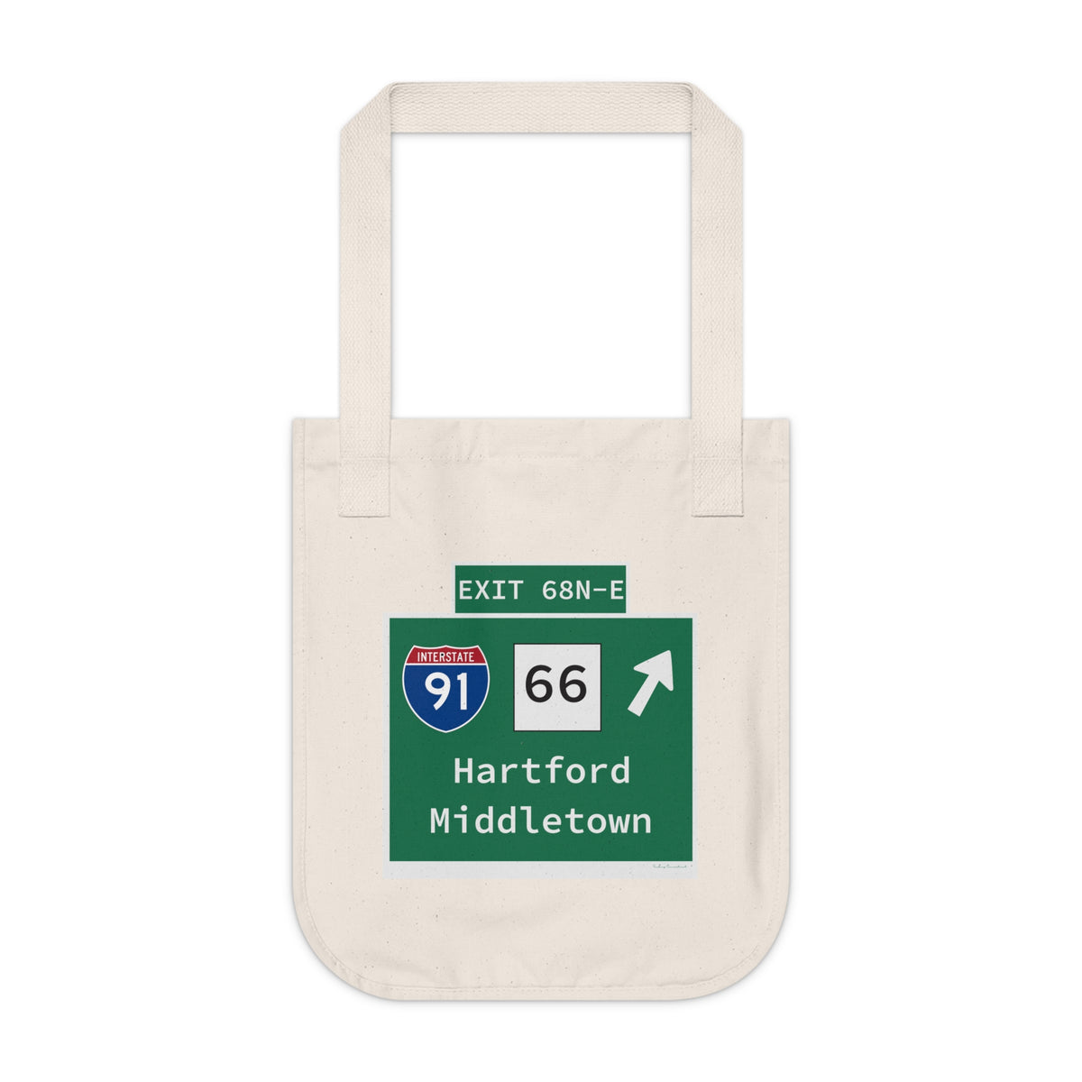 Vintage WCP Exit 68-NE Sign Organic Canvas Tote Bag