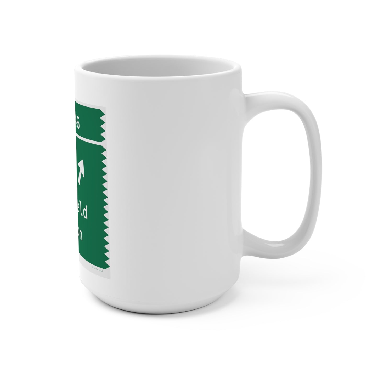 Vintage Merritt Parkway Exit 46 Sign Mug 15oz