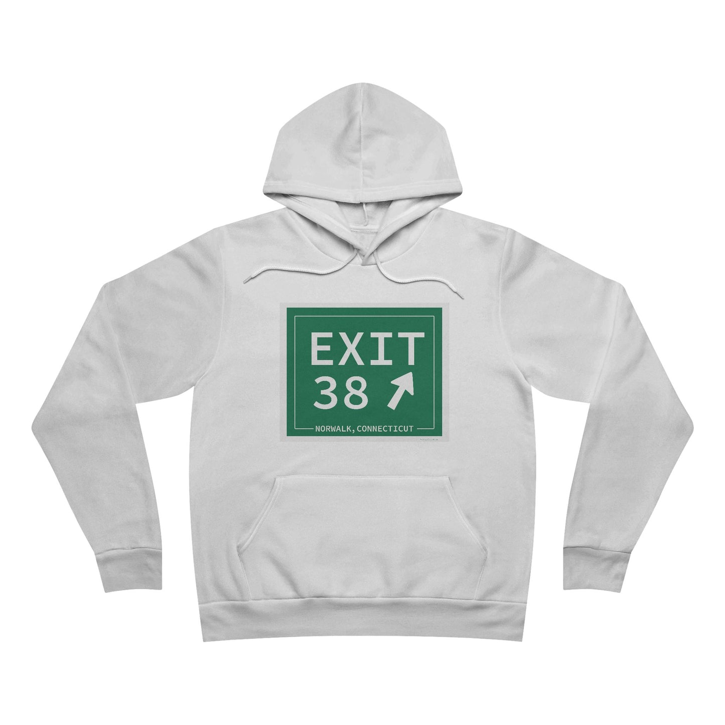 Vintage Exit 38 Merritt Parkway Sign Unisex Sponge Fleece Pullover Hoodie