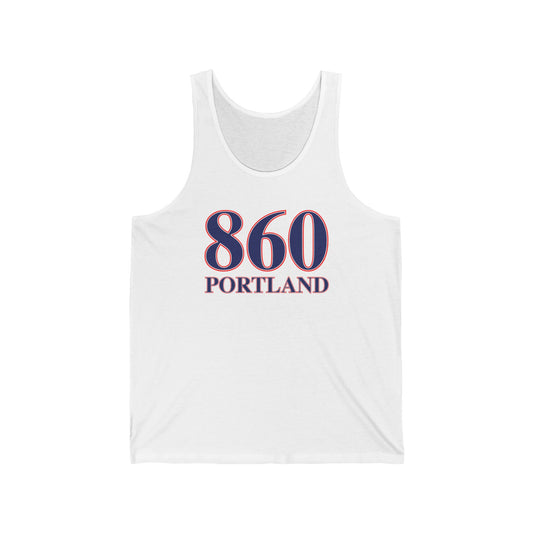 860 Portland Red White & Blue Unisex Jersey Tank Top