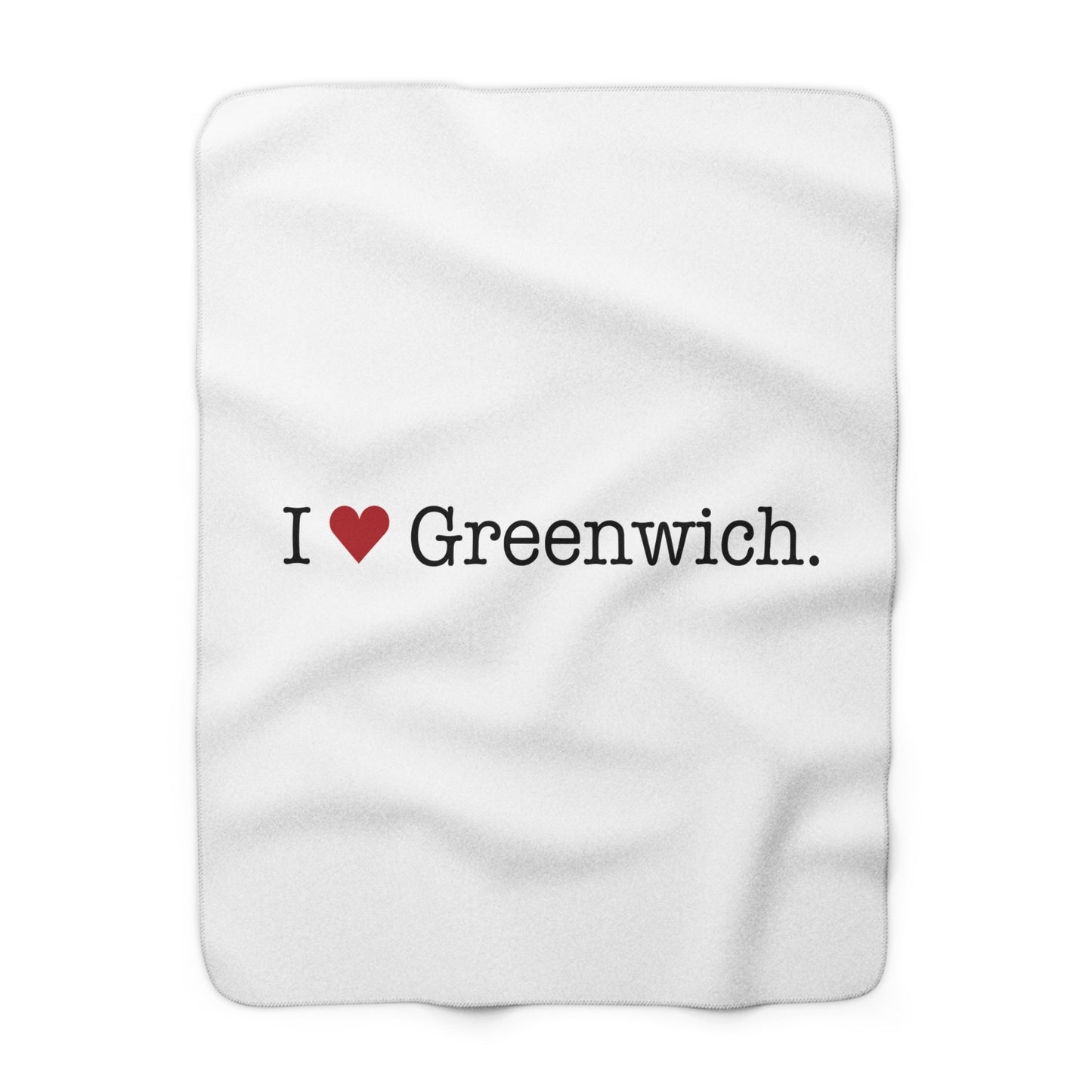I Heart Greenwich. Sherpa Fleece Blanket