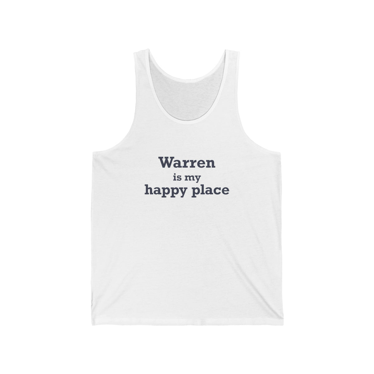 Warren is My Happy Place Unisex Jersey Tank Top