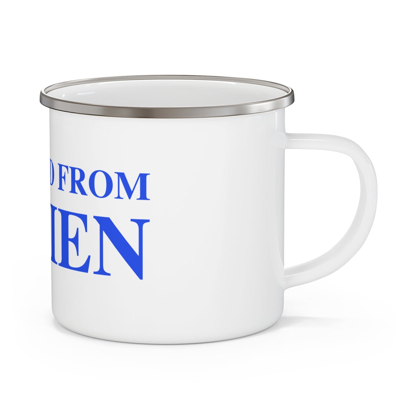 Just a kid from Darien Enamel Camping Mug
