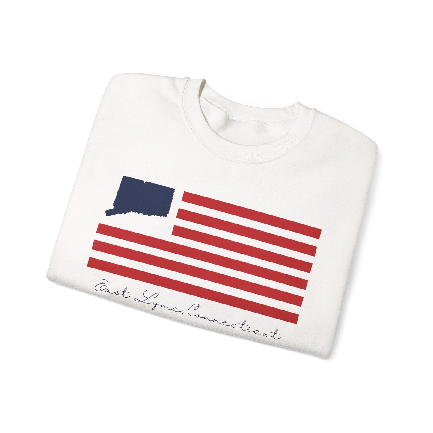 East Lyme Connecticut Flag Unisex Heavy Blend™ Crewneck Sweatshirt