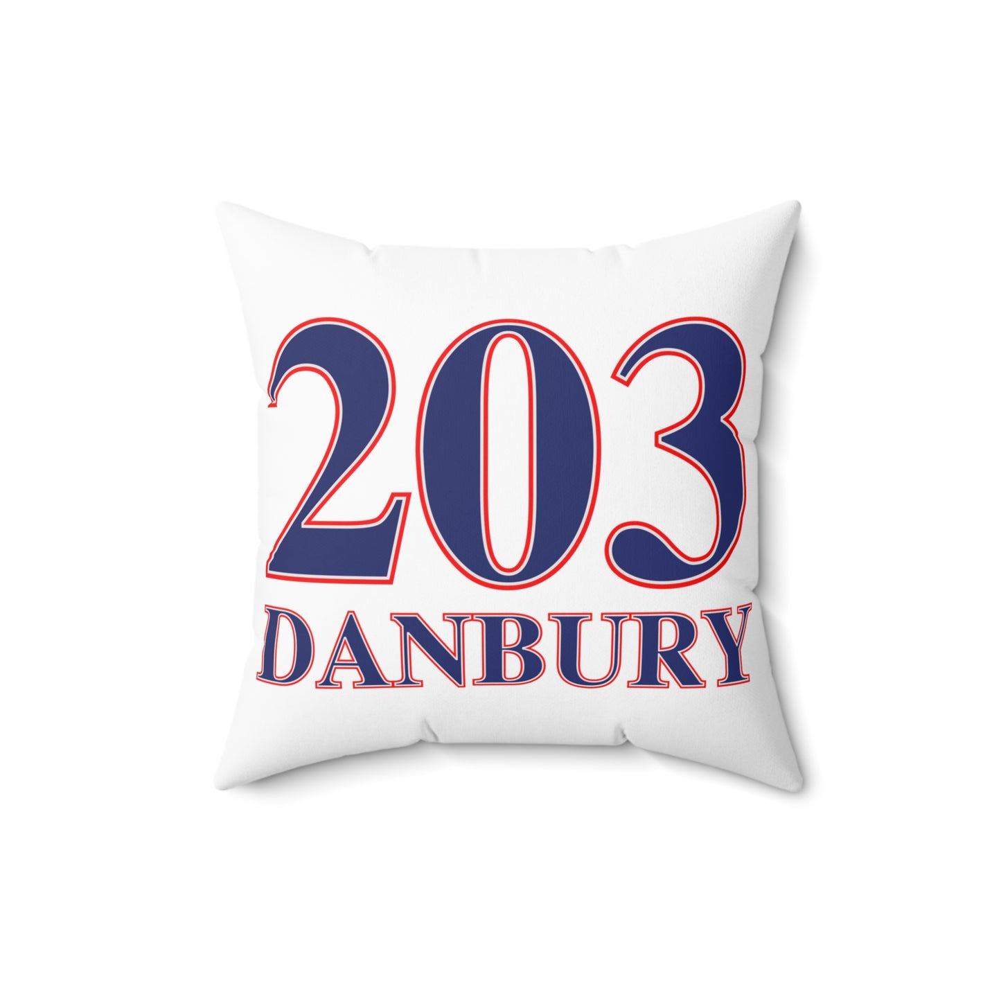 203 Danbury Red White & Blue Spun Polyester Square Pillow