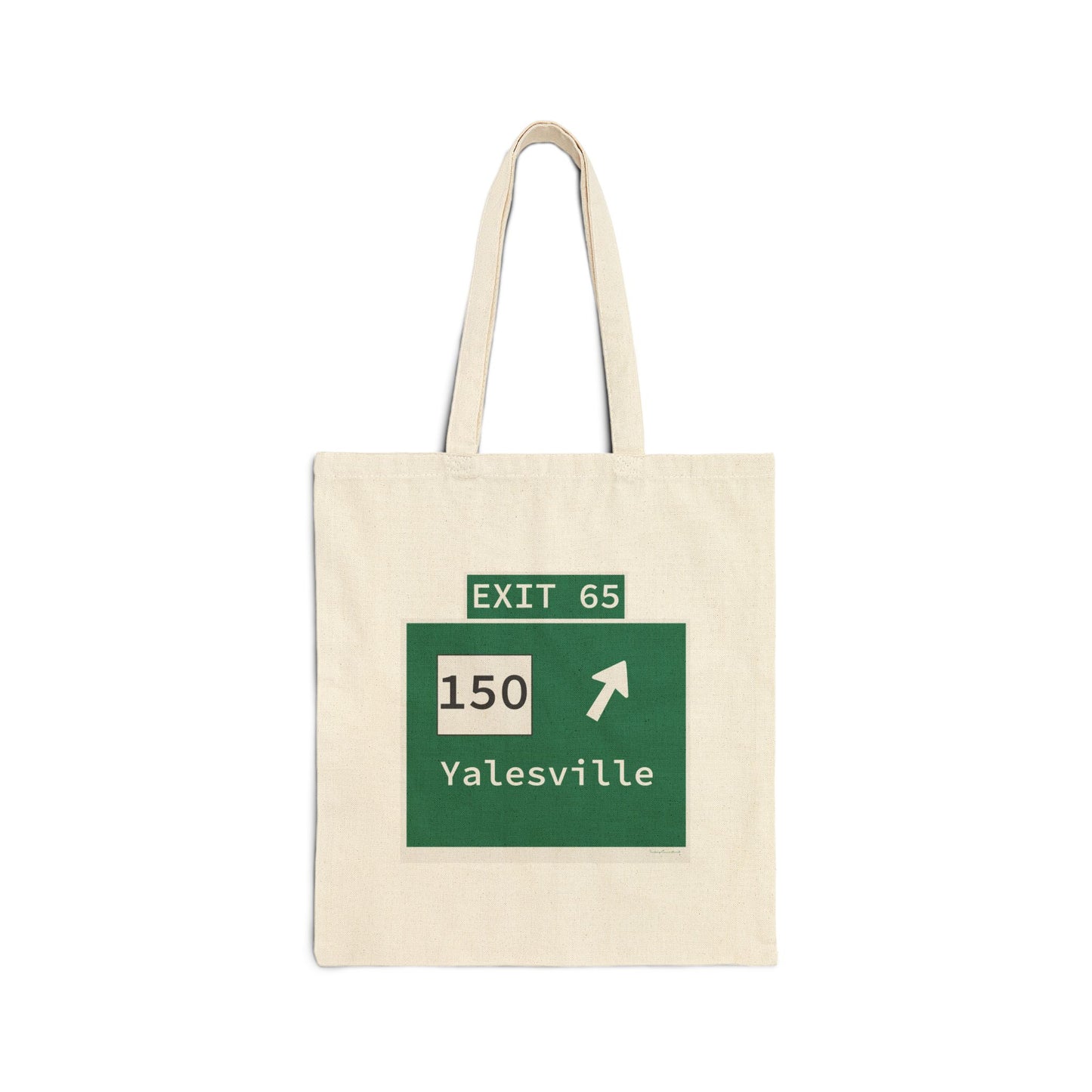 Vintage WCP Exit 65 Sign Cotton Canvas Tote Bag