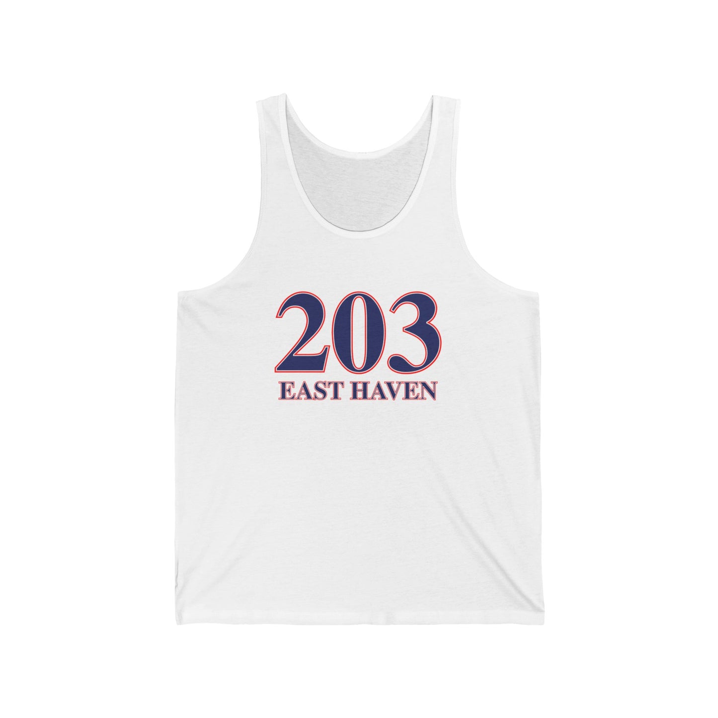 203 East Haven Red White & Blue Unisex Jersey Tank Top