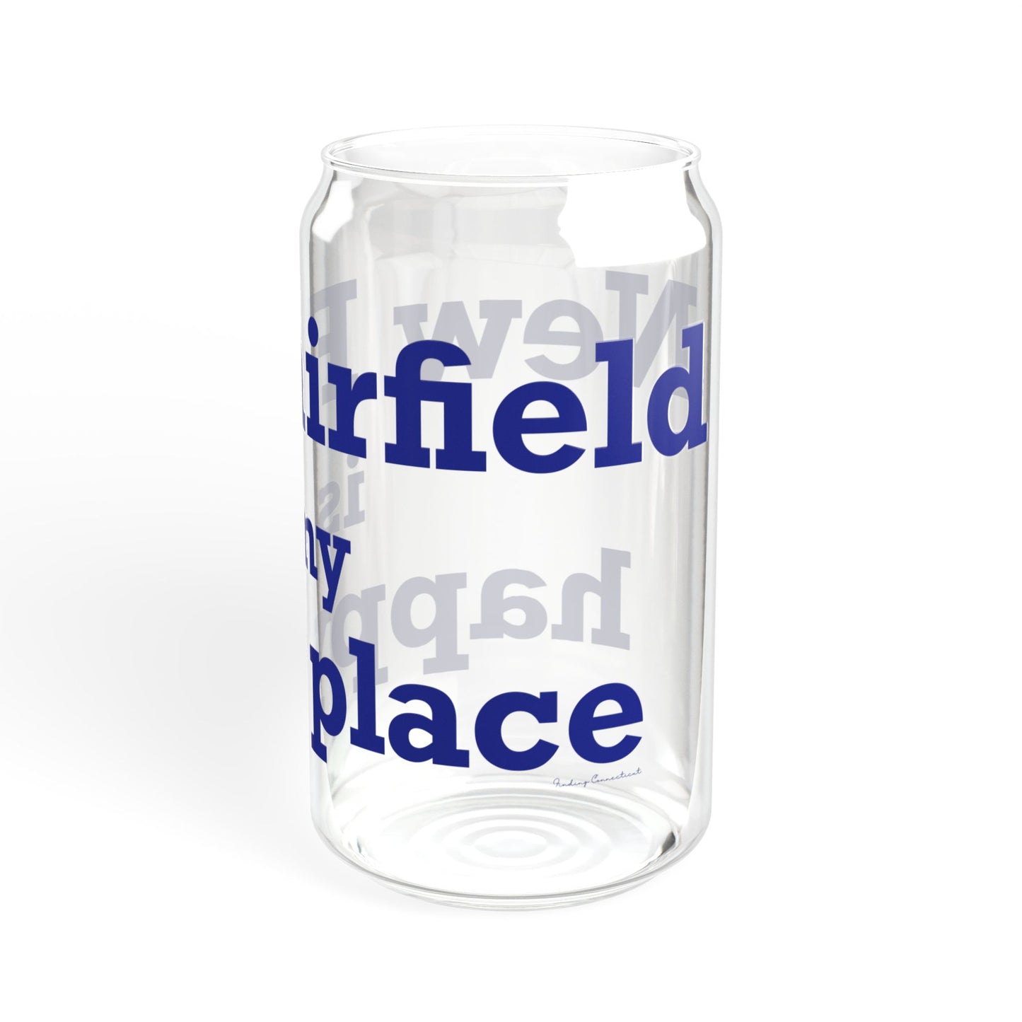 New Fairfield Is My Happy Place Sipper Glass, 16oz