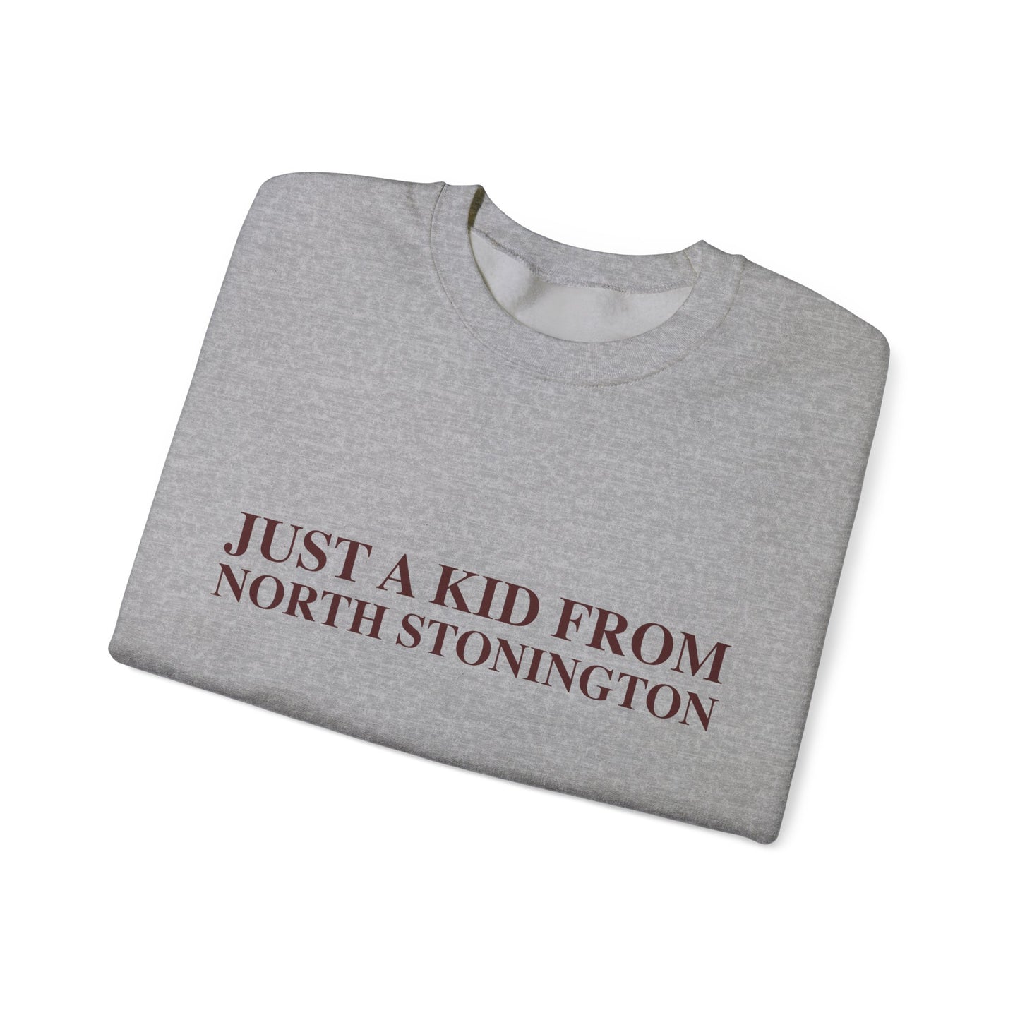 Just a kid from North Stonington Unisex Heavy Blend™ Crewneck Sweatshirt