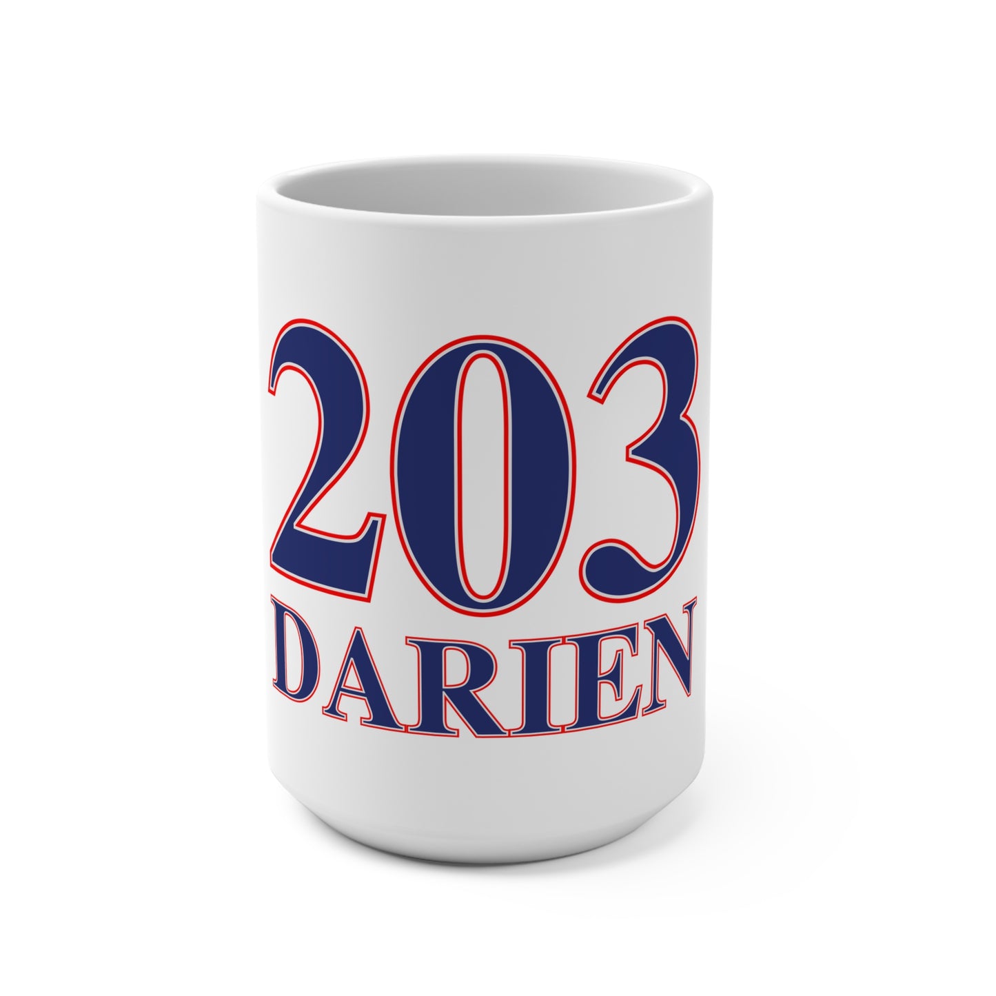 203 Darien Red White & Blue Mug 15oz
