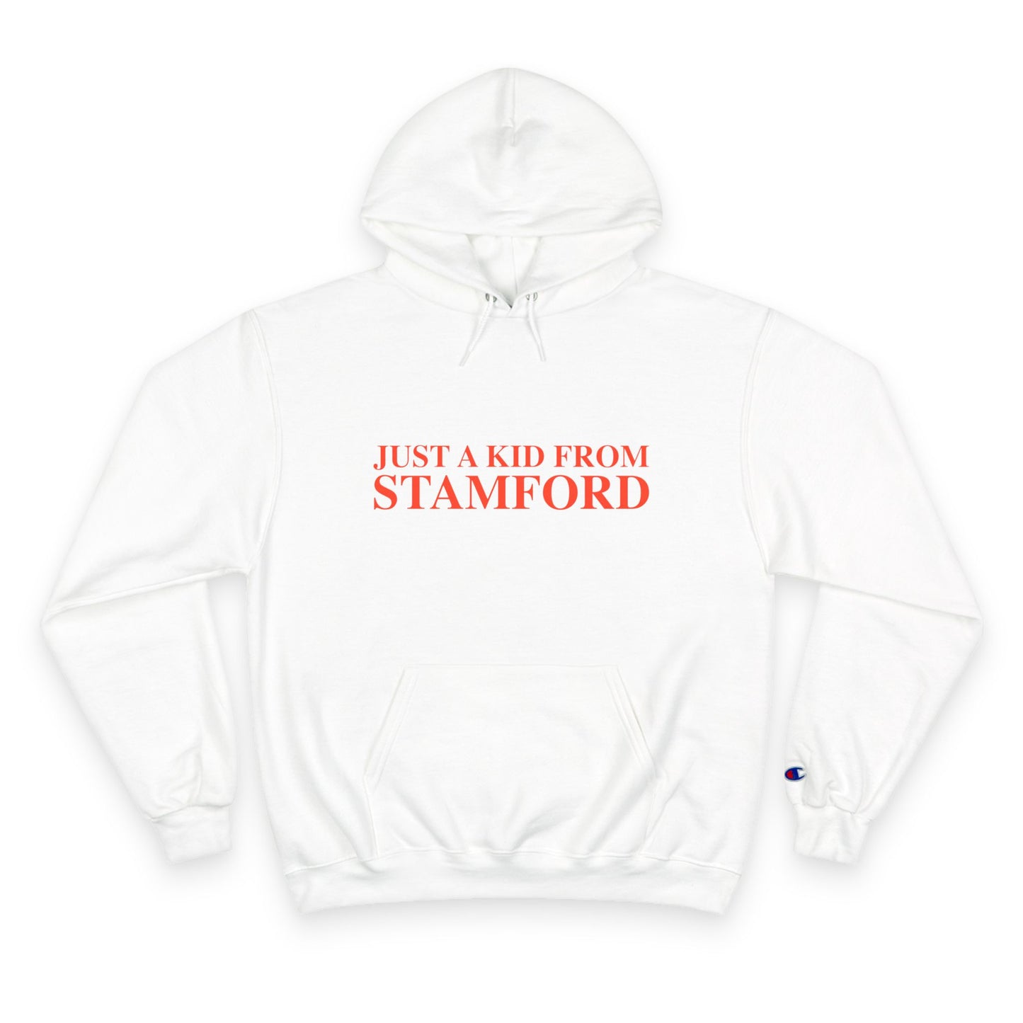 Just a kid from Stamford Champion Hoodie