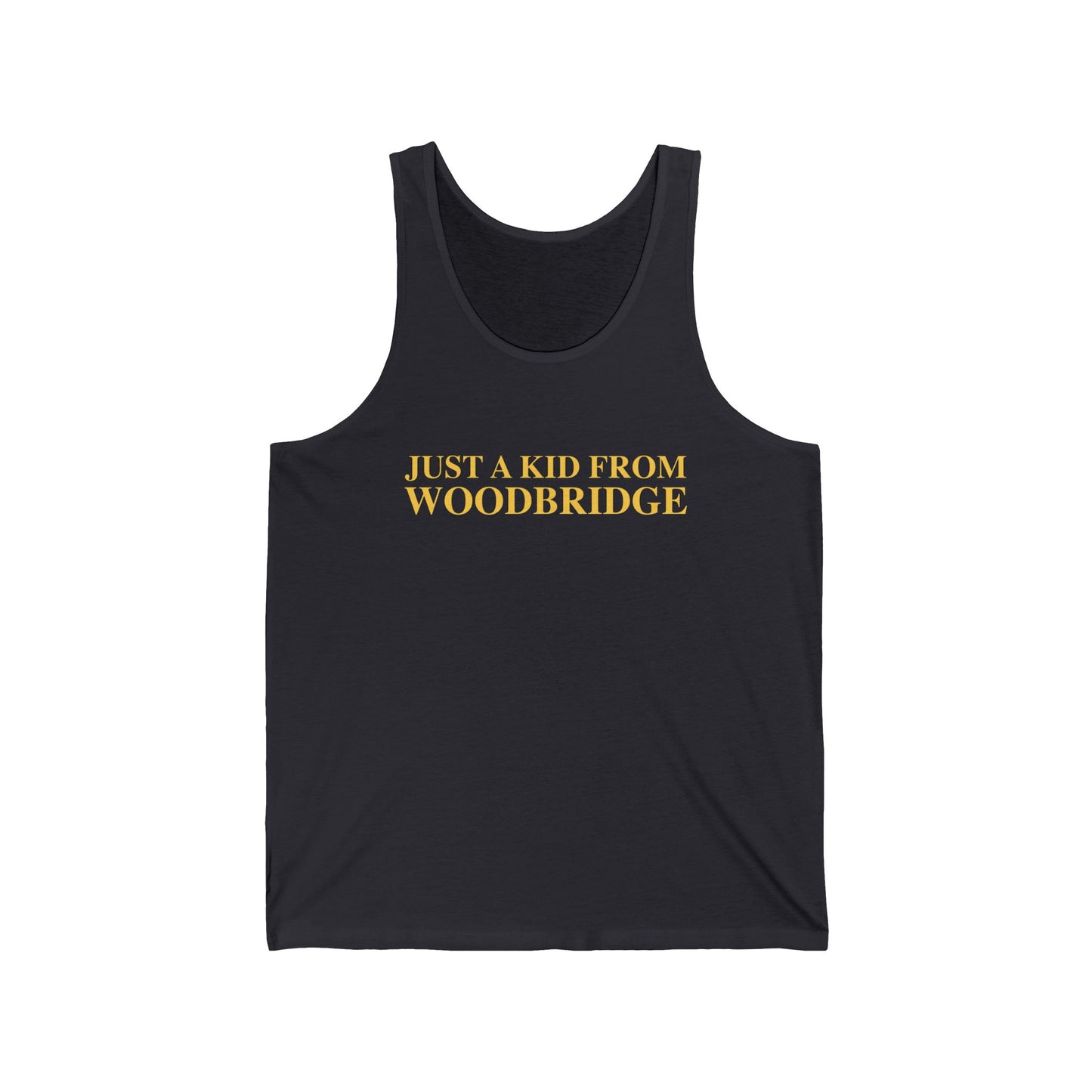 Just a kid from Woodbridge Unisex Jersey Tank Top
