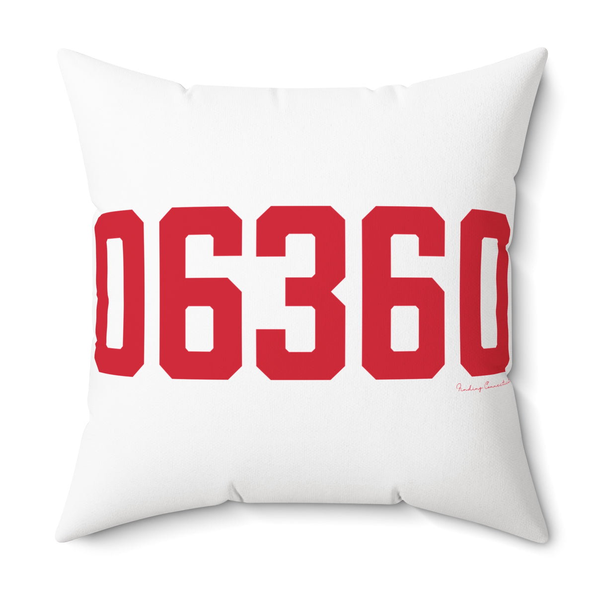06360 Norwich Connecticut Zip Code Spun Polyester Square Pillow