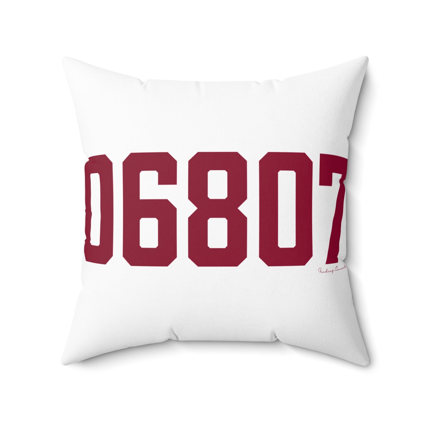 06807 - Greenwich Connecticut Zip Code Spun Polyester Square Pillow