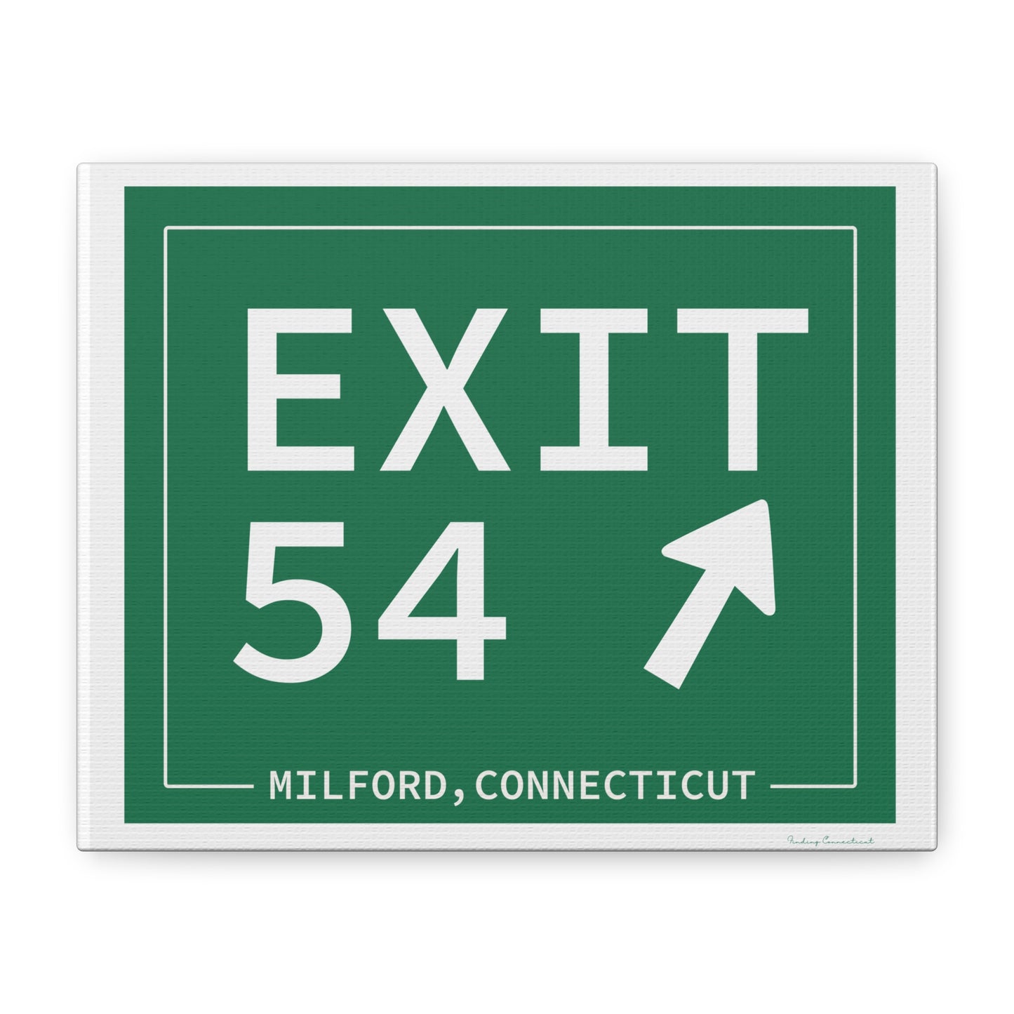 Vintage Exit 54 Merritt Parkway Sign Matte Canvas, Stretched, 1.25"