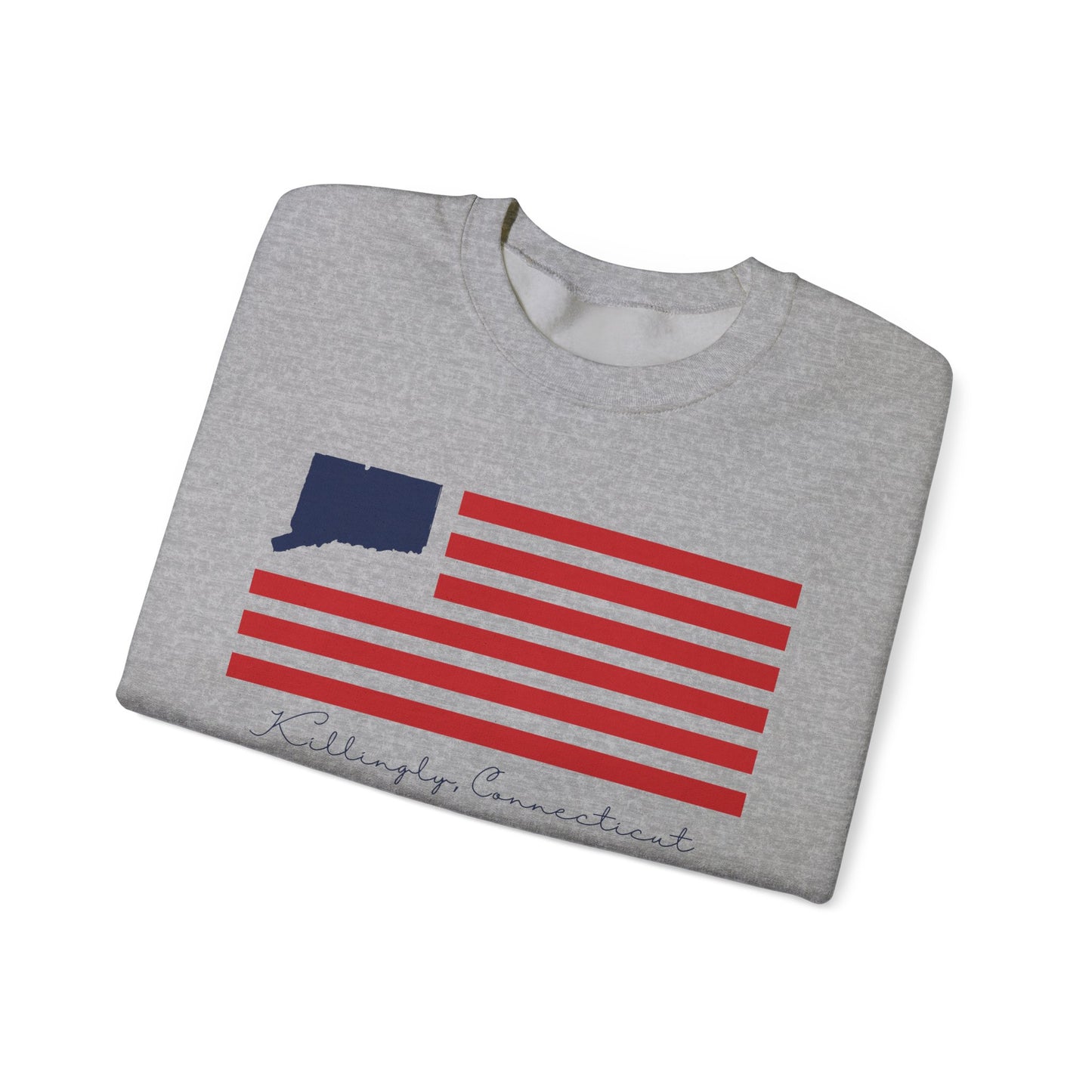 Killingly Connecticut Flag Unisex Heavy Blend™ Crewneck Sweatshirt