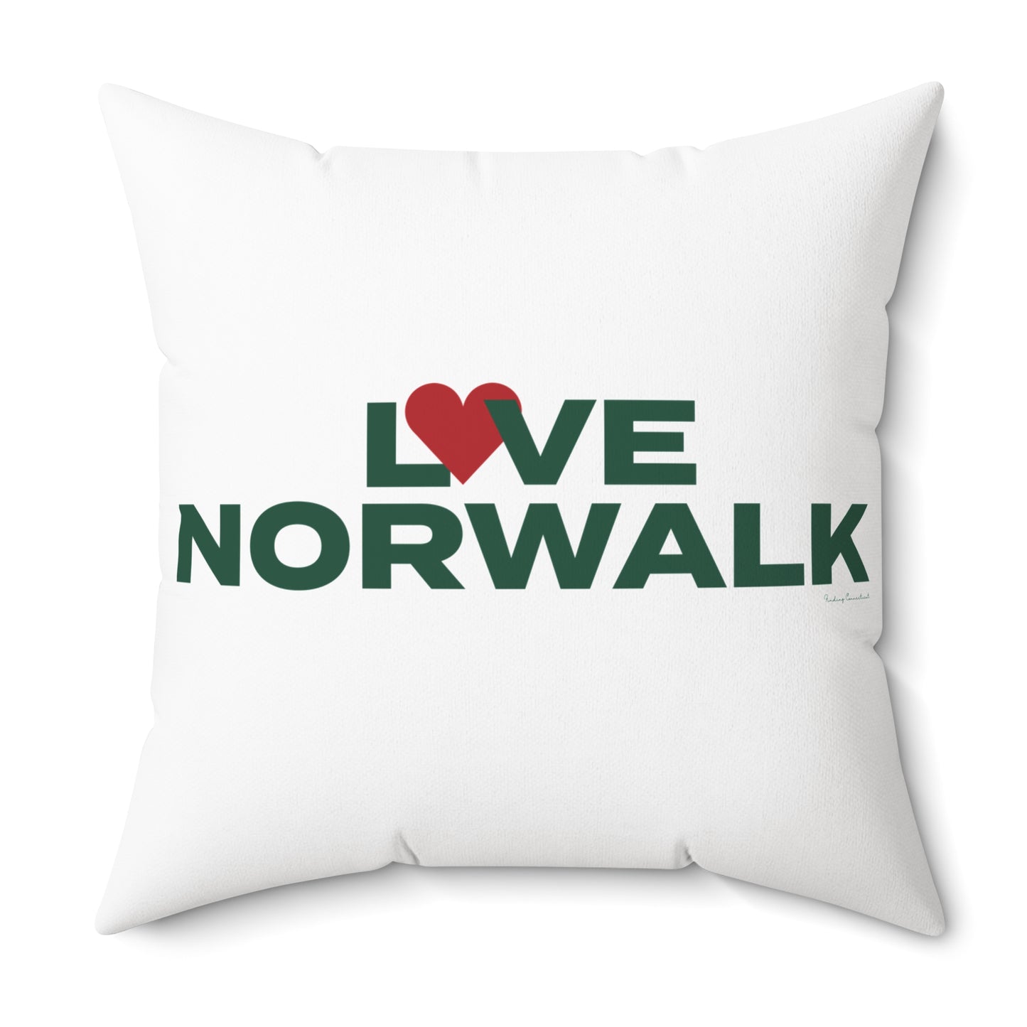 Love Norwalk Spun Polyester Square Pillow