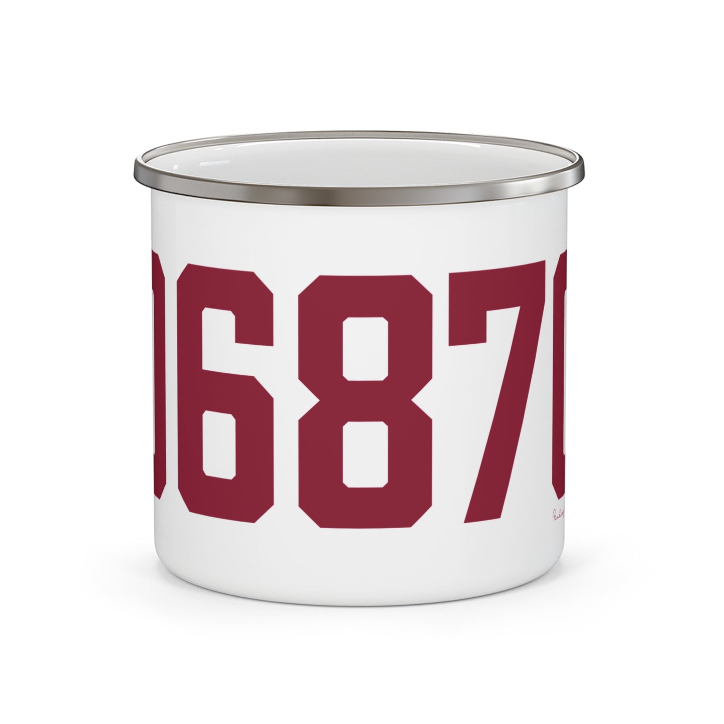 06870 - Greenwich Connecticut Zip Code Enamel Camping Mug