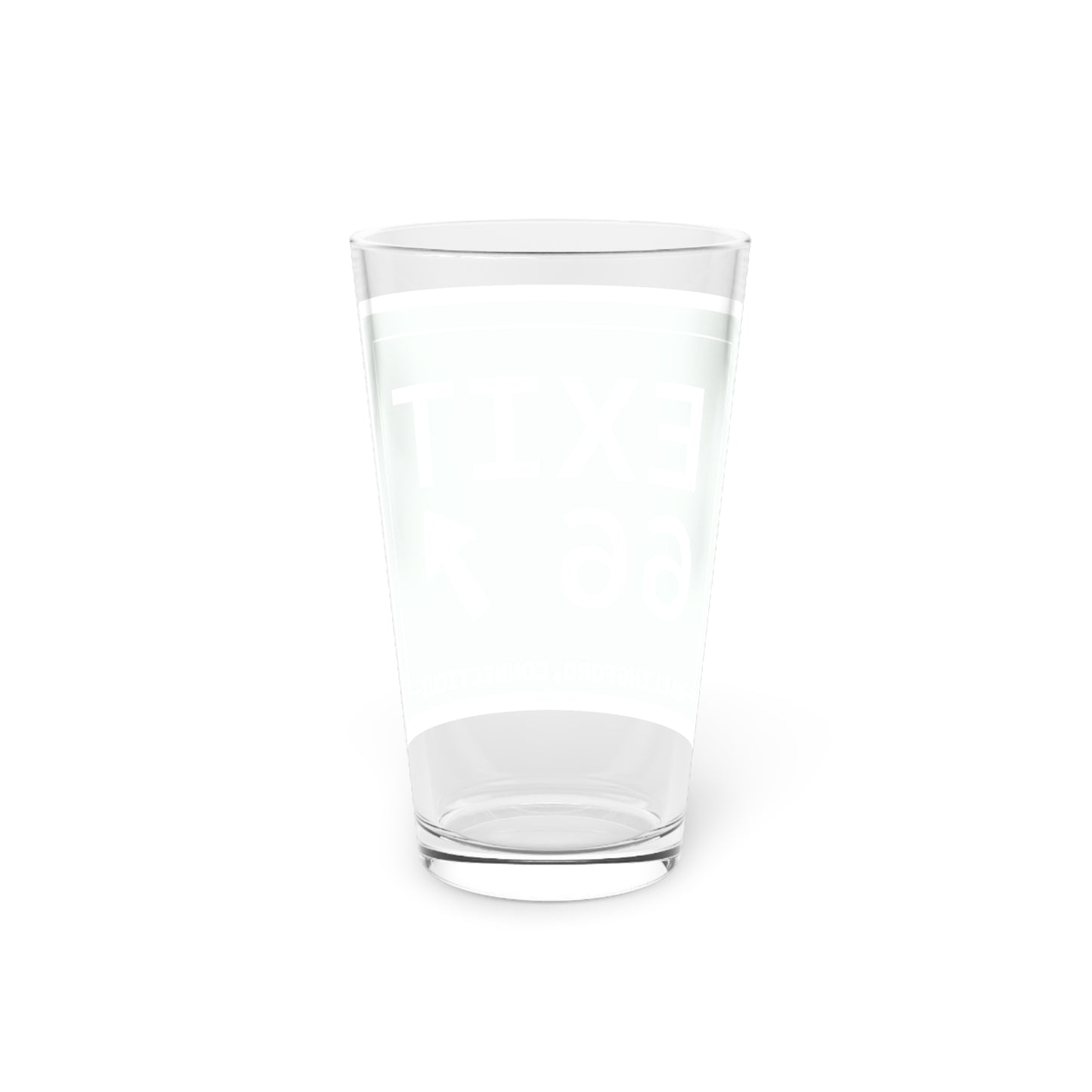 Vintage Exit 66 WCP Sign Pint Glass, 16oz