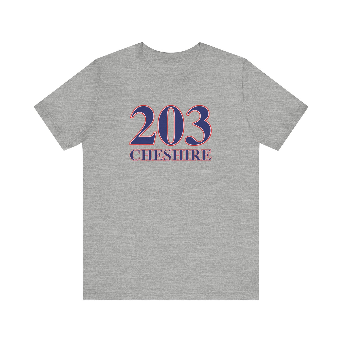 203 Cheshire Red White & Blue Unisex Jersey Short Sleeve T-Shirt