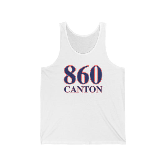 860 Canton Red White & Blue Unisex Jersey Tank Top