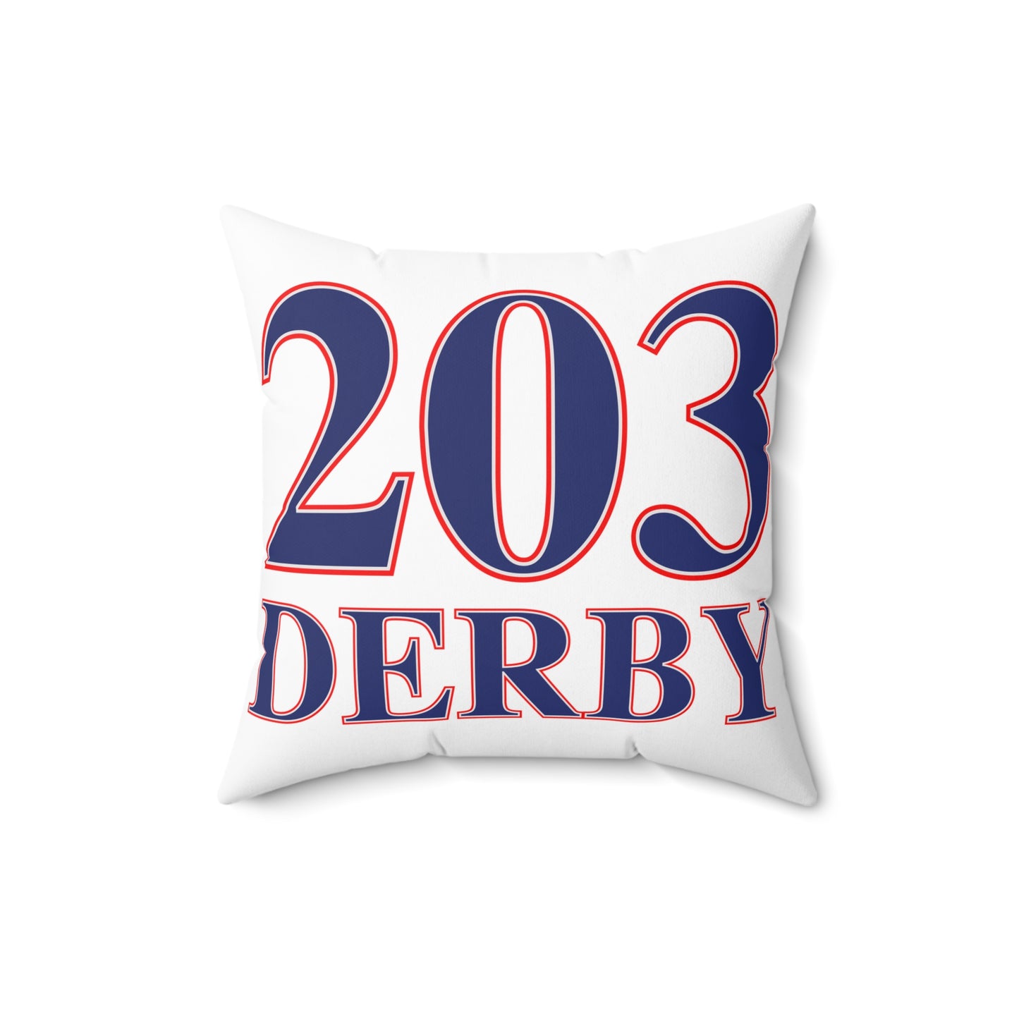 203 Derby Red White & Blue Spun Polyester Square Pillow