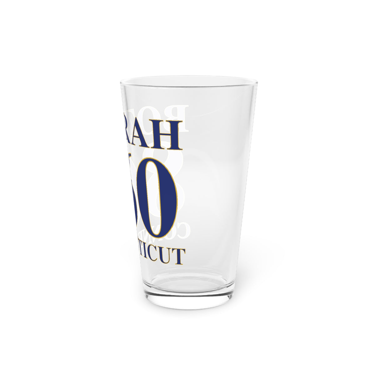 Bozrah 860 Connecticut Pint Glass, 16oz