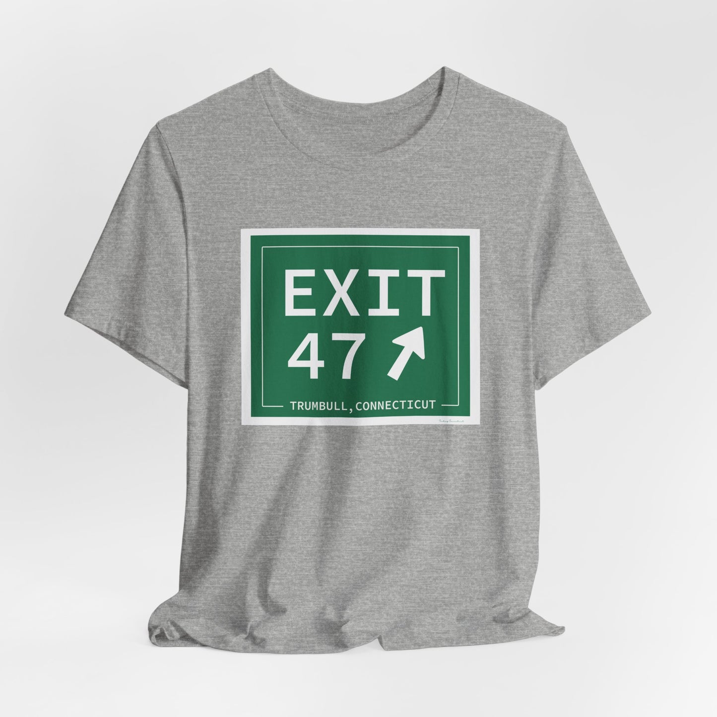 Vintage Exit 47 Merritt Parkway Sign Unisex Jersey Short Sleeve T-Shirt