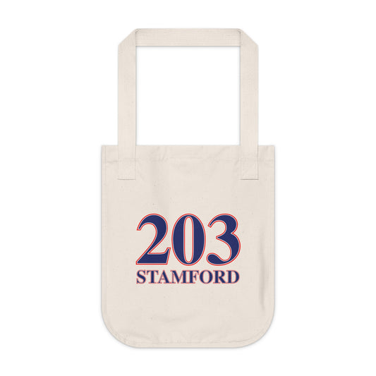 203 Stamford Red White & Blue Organic Canvas Tote Bag