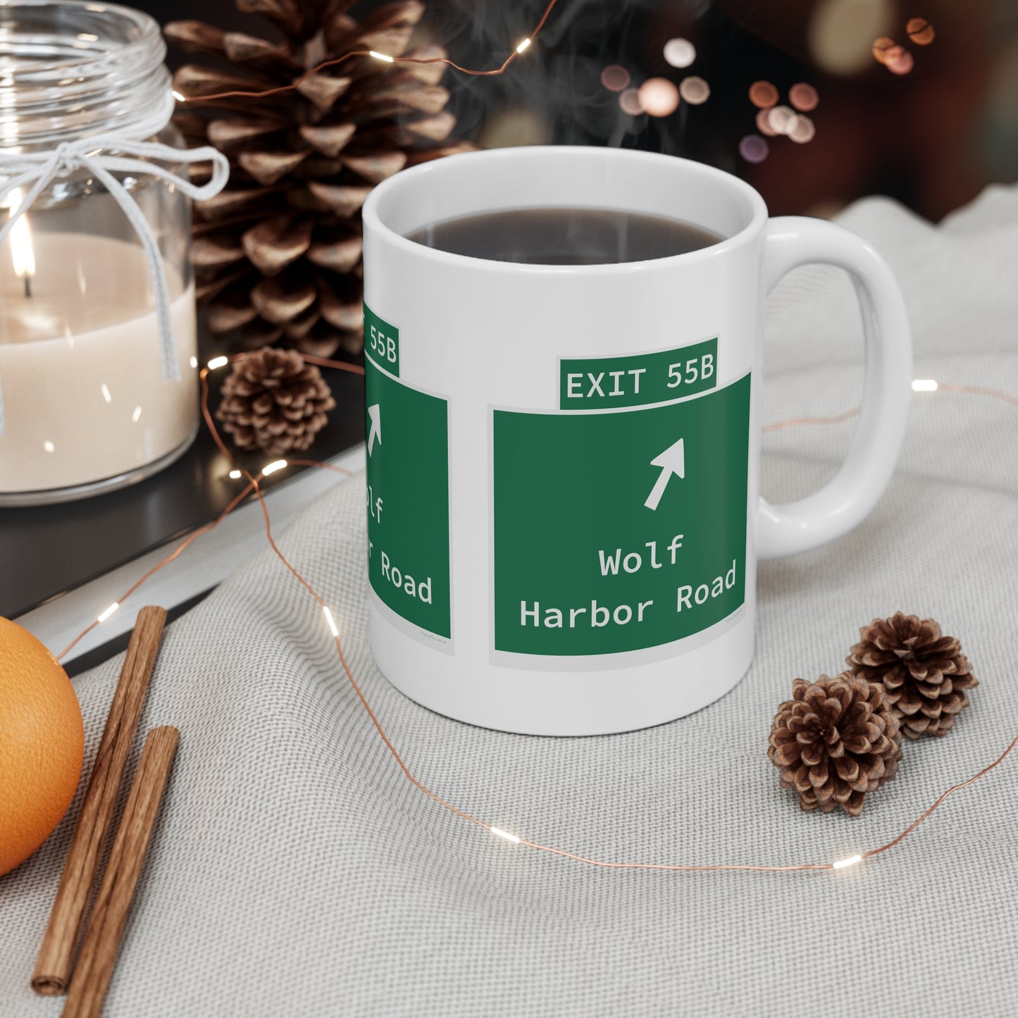 Vintage WCP Exit 55B Sign Mug 11oz