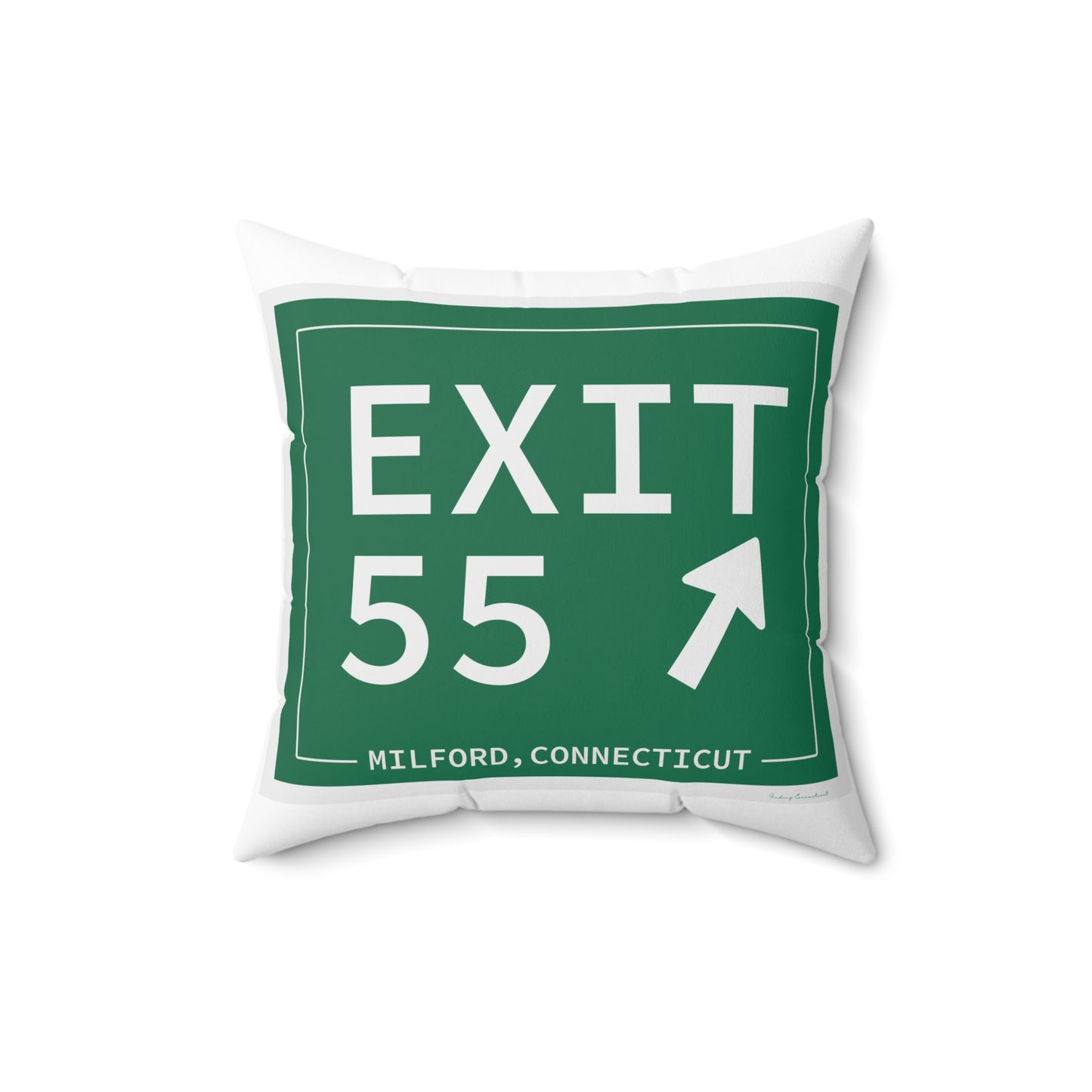 Vintage Exit 55 WCP Sign Spun Polyester Square Pillow