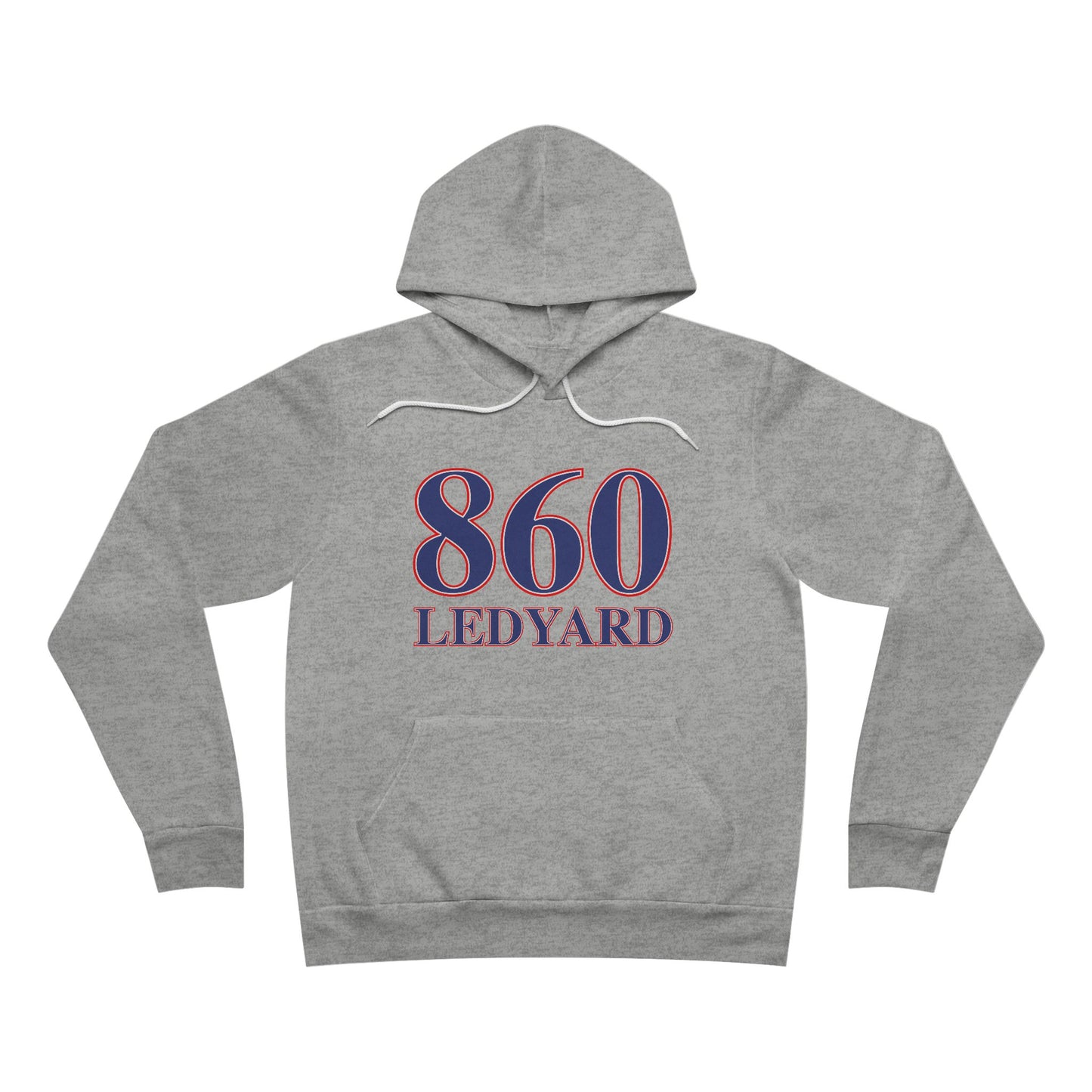 860 Ledyard Red White & Blue Unisex Sponge Fleece Pullover Hoodie