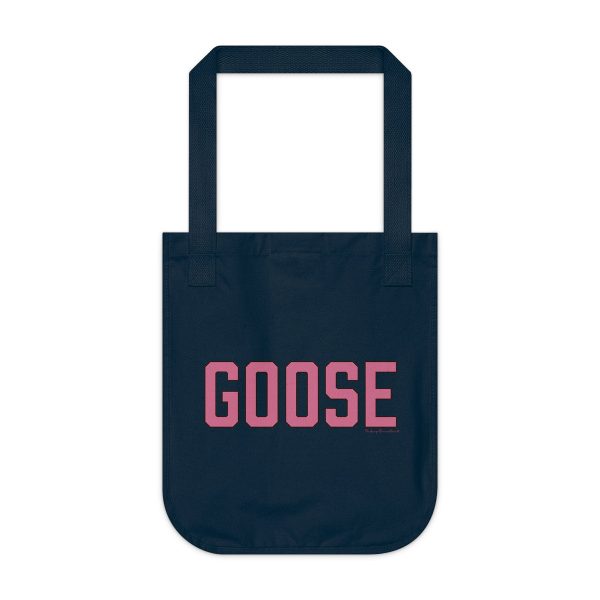 Goose Zip Code - Pink & Black Organic Canvas Tote Bag