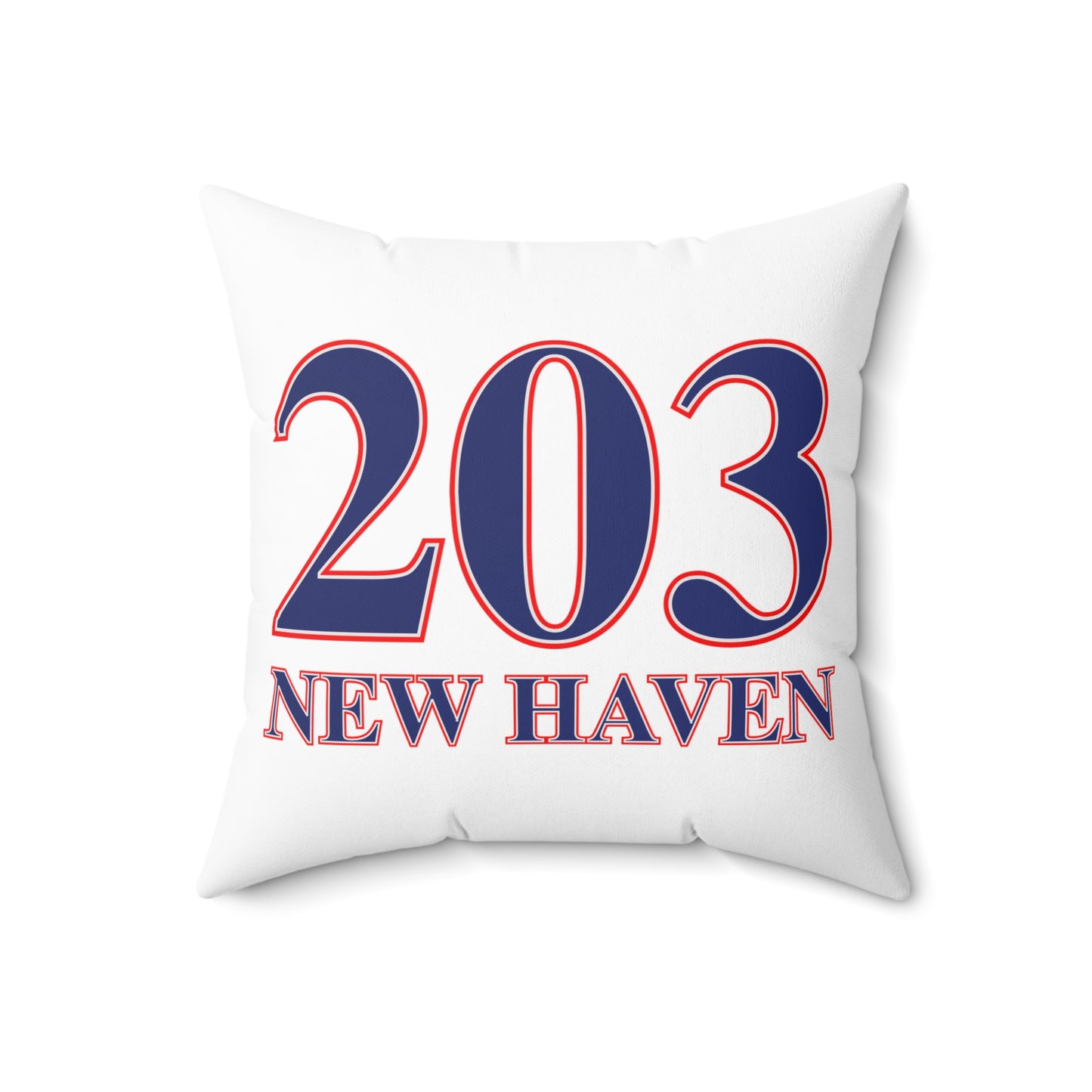 203 New Haven Red White & Blue Spun Polyester Square Pillow