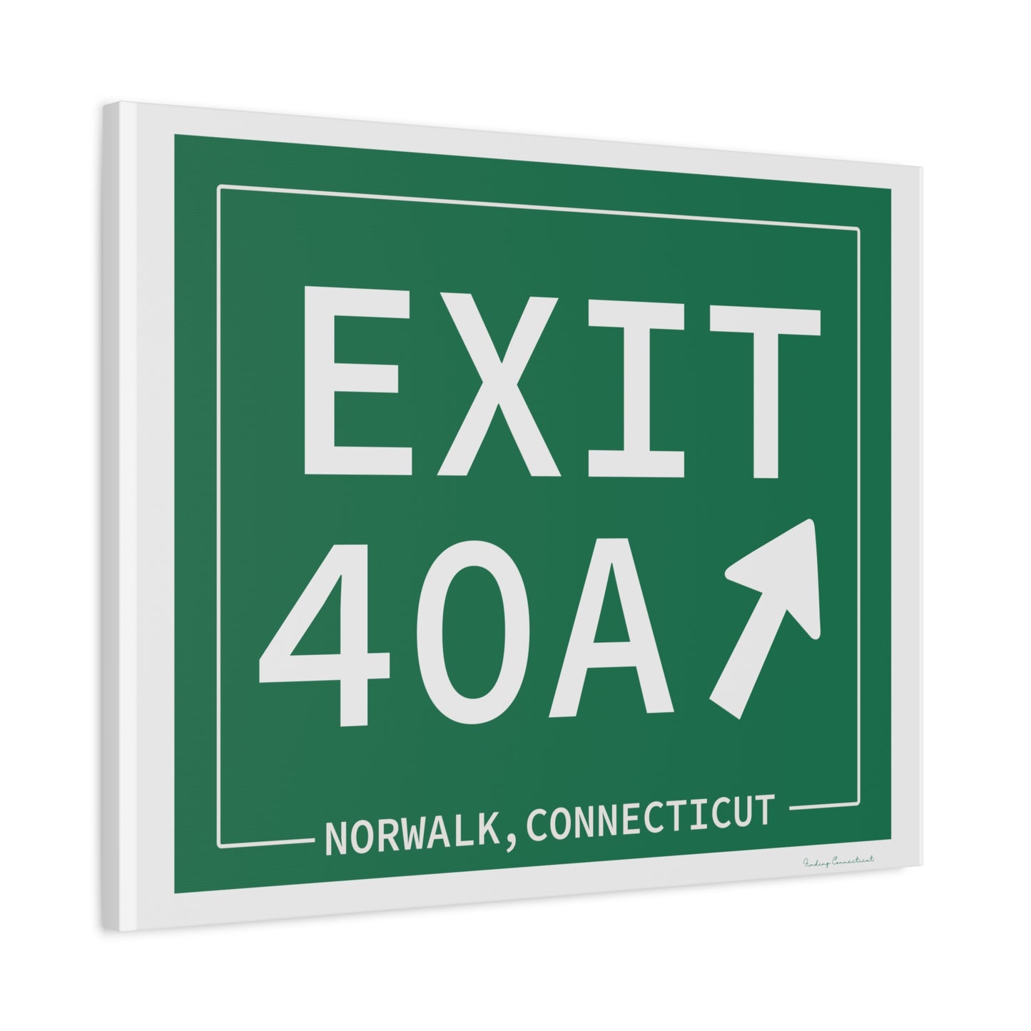 Vintage Exit 40A Merritt Parkway Sign Matte Canvas, Stretched, 1.25"