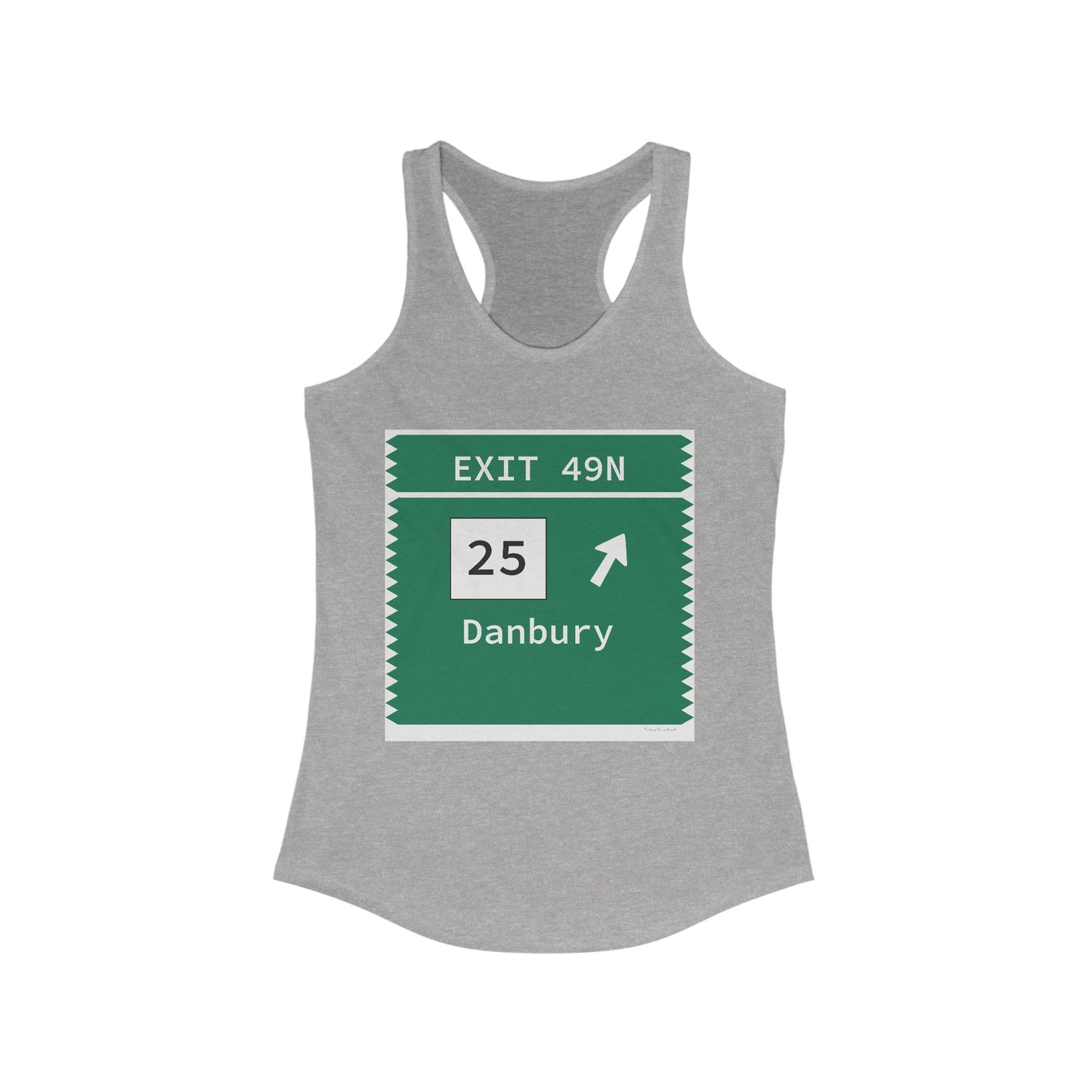 Vintage Merritt Parkway Exit 49N Sign Women's Ideal Racerback Tank Top