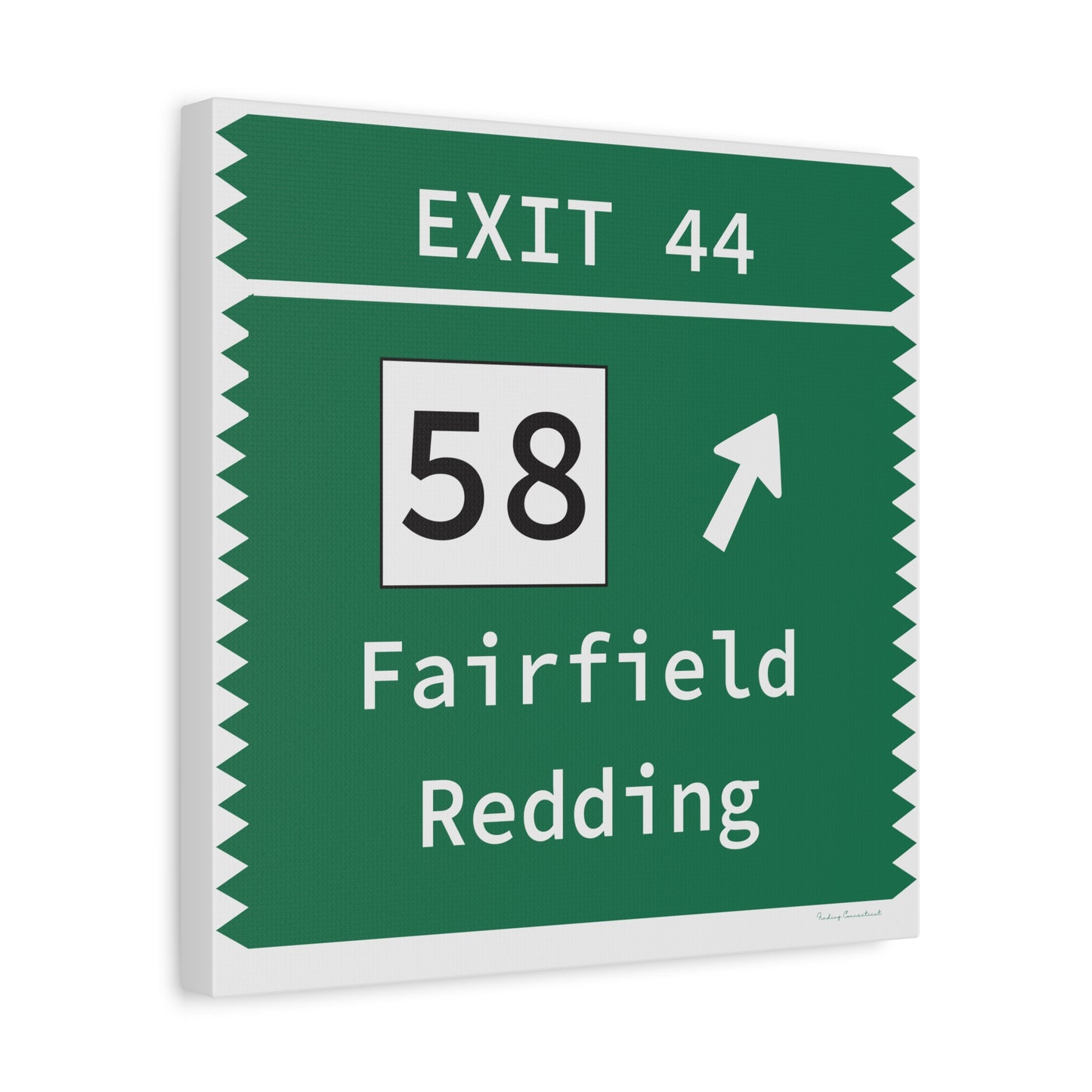 Vintage Merritt Parkway Exit 44 Sign Matte Canvas, Stretched, 1.25"