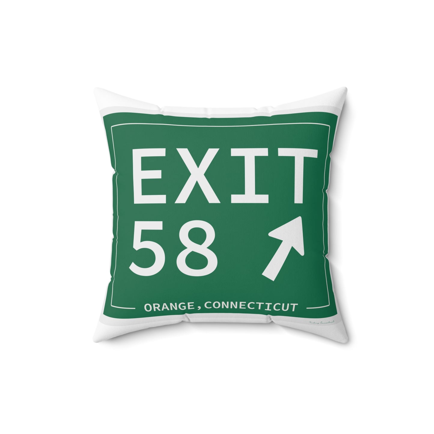 Vintage Exit 58 WCP Sign Spun Polyester Square Pillow