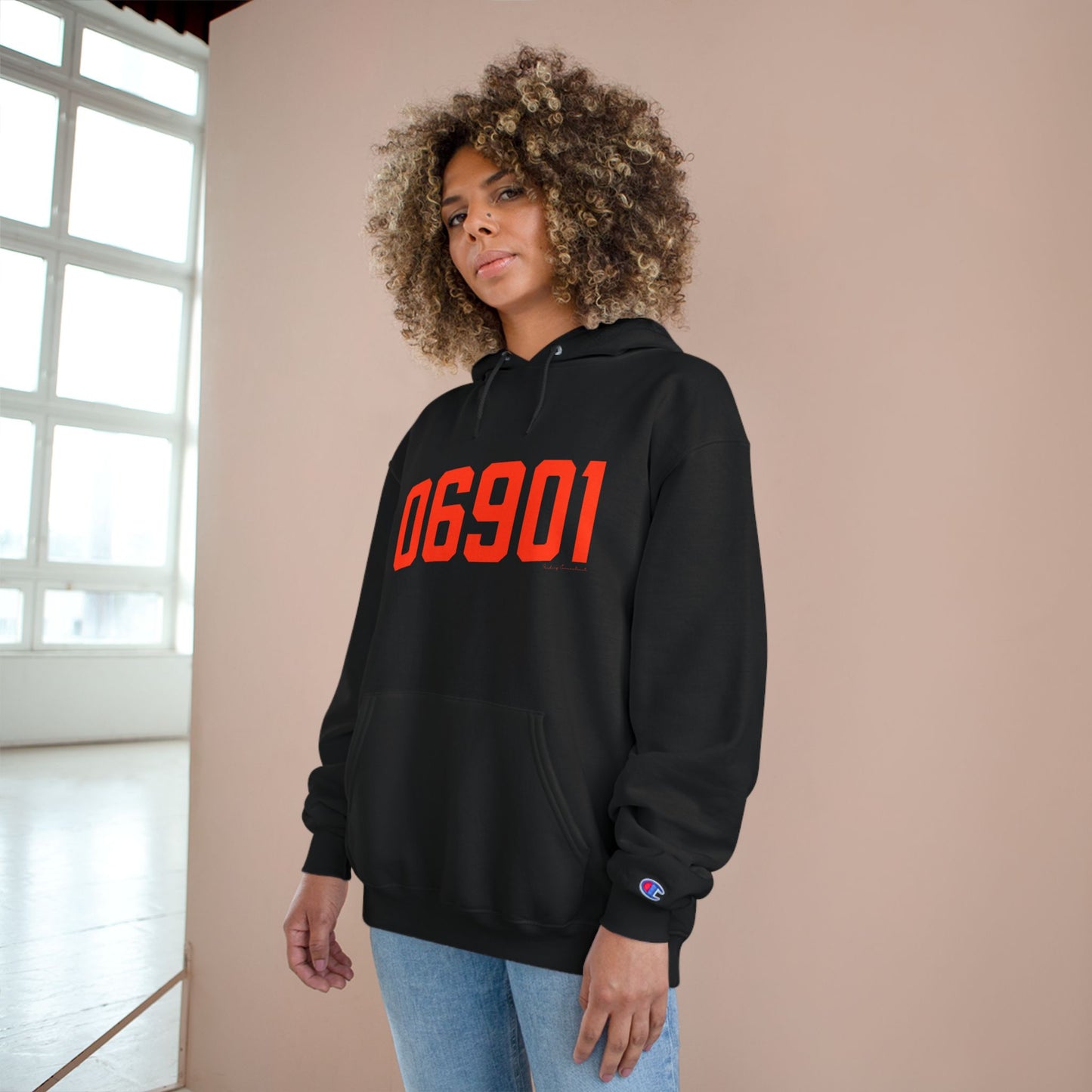 06901 Stamford Connecticut Zip Code Champion Hoodie Sweatshirt