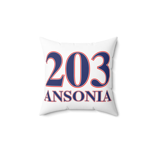 203 Ansonia Red White & Blue Spun Polyester Square Pillow
