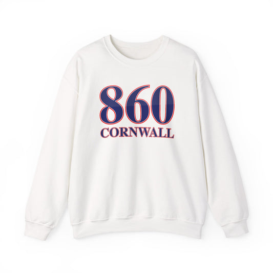860 Cornwall Red White & Blue Unisex Heavy Blend™ Crewneck Sweatshirt