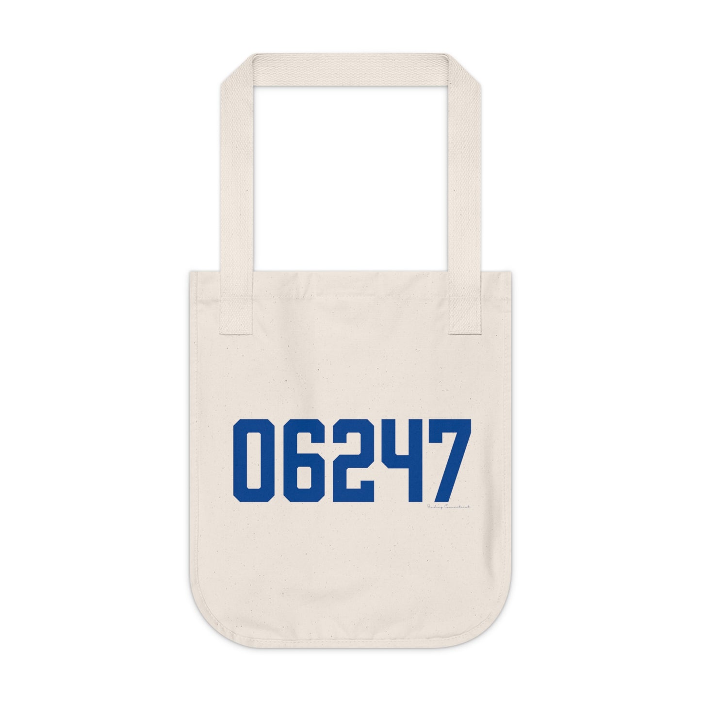 06247 Hampton Connecticut Zip Code Organic Canvas Tote Bag