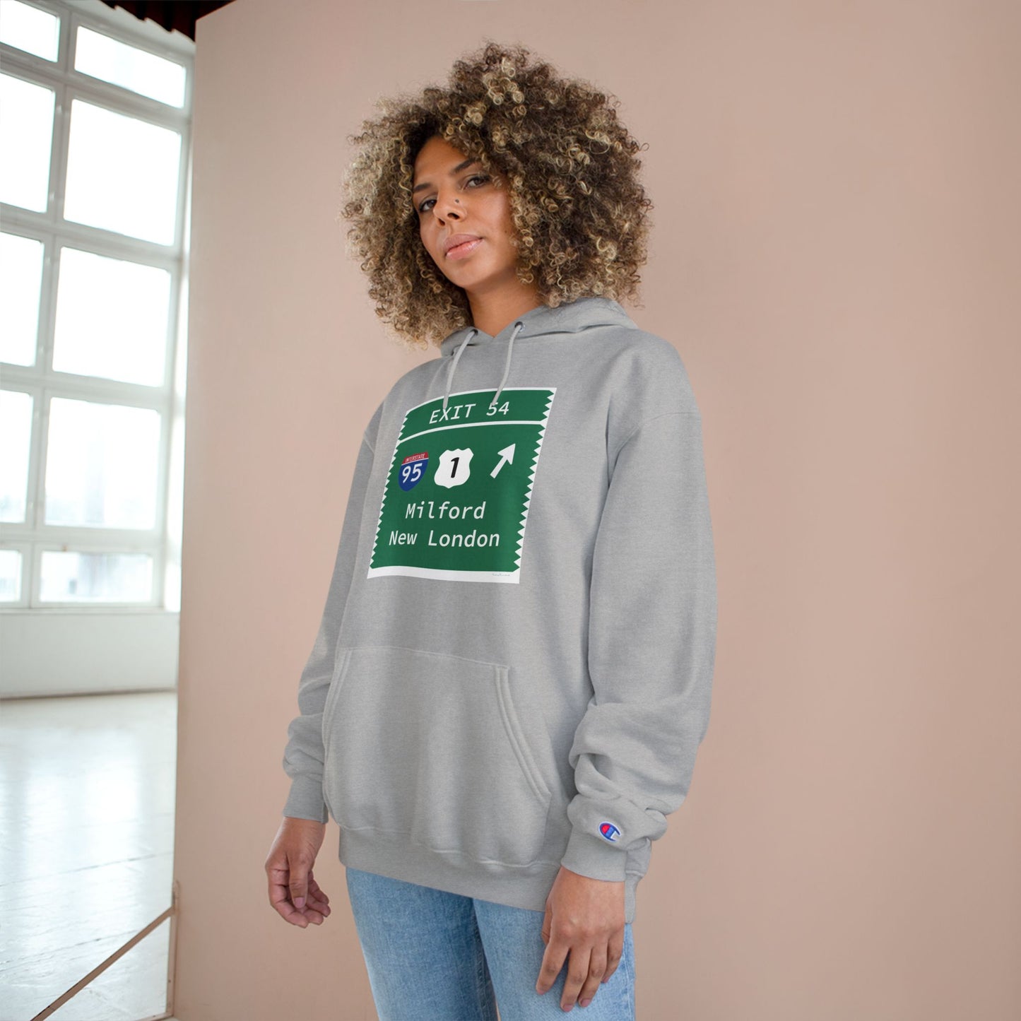 Vintage Merritt Parkway Exit 54 Sign Champion Hoodie