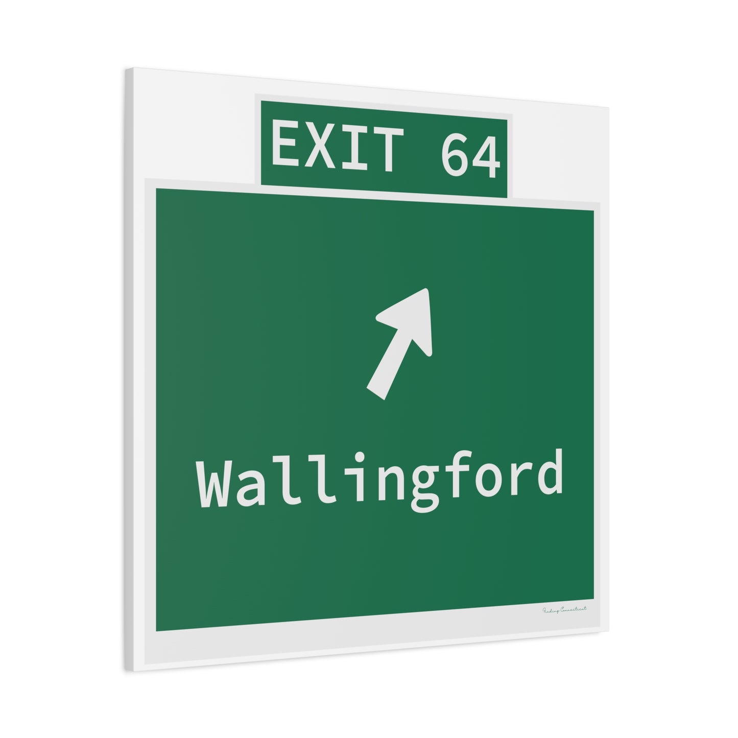 Vintage WCP Exit 64 Sign Matte Canvas, Stretched, 1.25"