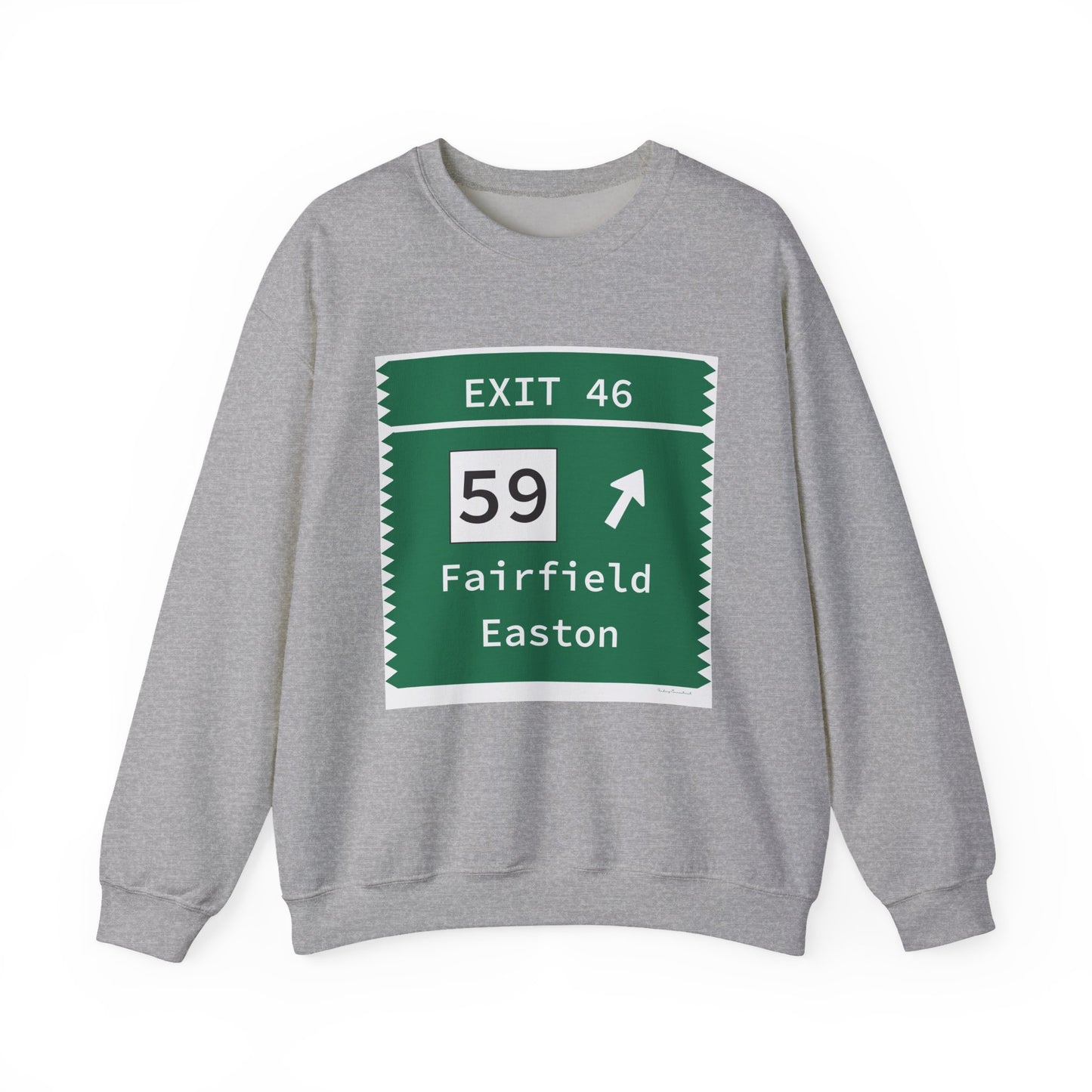 Vintage Merritt Parkway Exit 46 Sign Unisex Heavy Blend™ Crewneck Sweatshirt