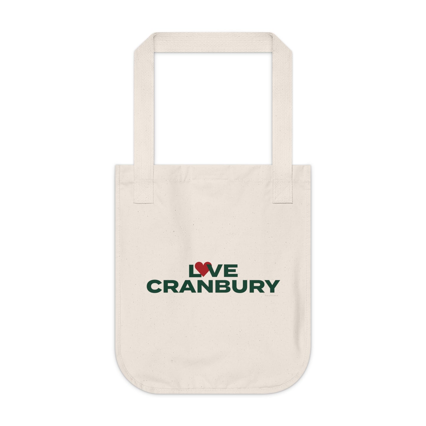 Love Cranbury Organic Canvas Tote Bag