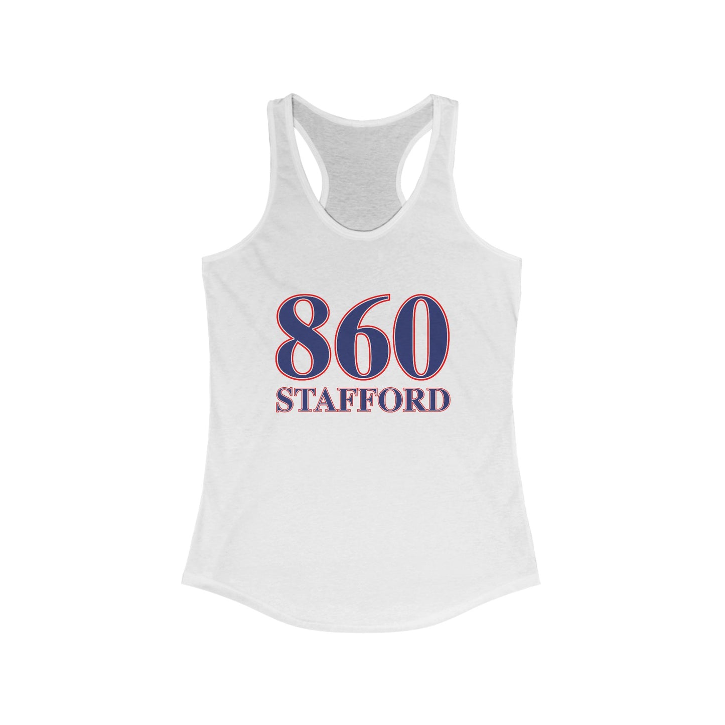 860 Stafford Red White & Blue Women's Ideal Racerback Tank Top